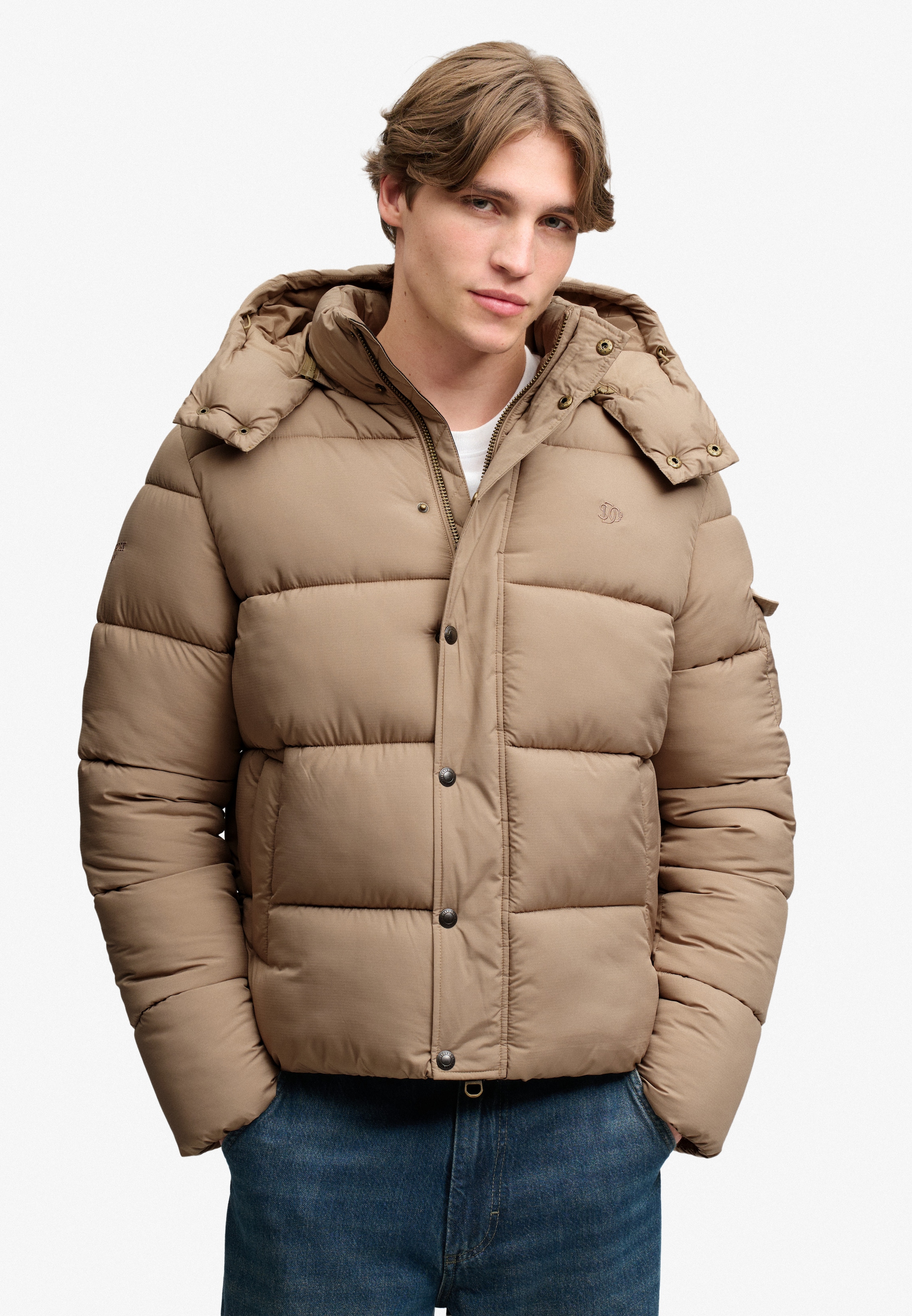 Superdry Steppjacke »PREMIUM RIPSTOP PUFFER JKT« mit Kapuze Kunstfaser, relaxed fit
