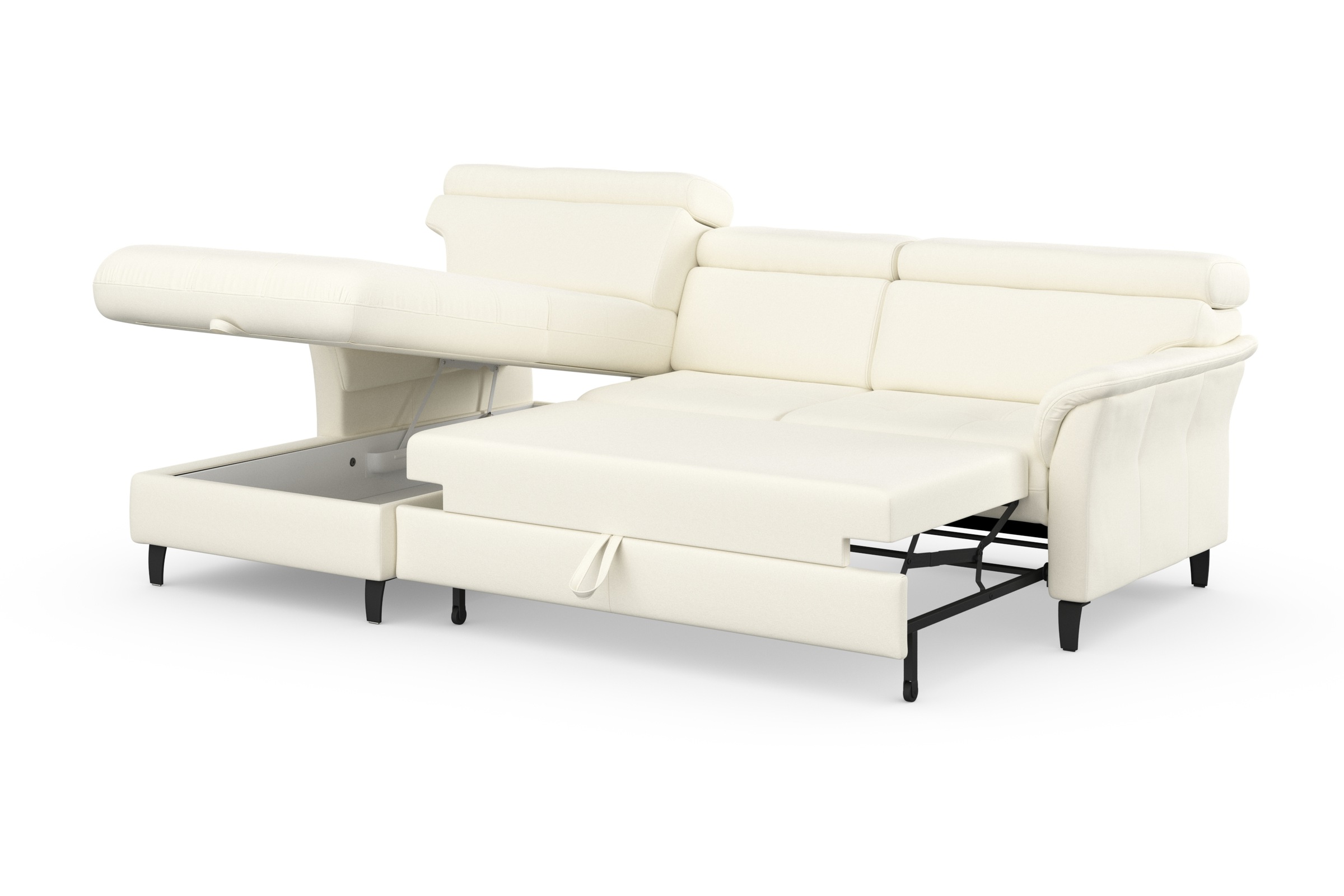 sit&more Ecksofa »Marano L-Form«, inklusive Kopfteilverstellung, wahlweise mit Bettfunktion, Bettkasten