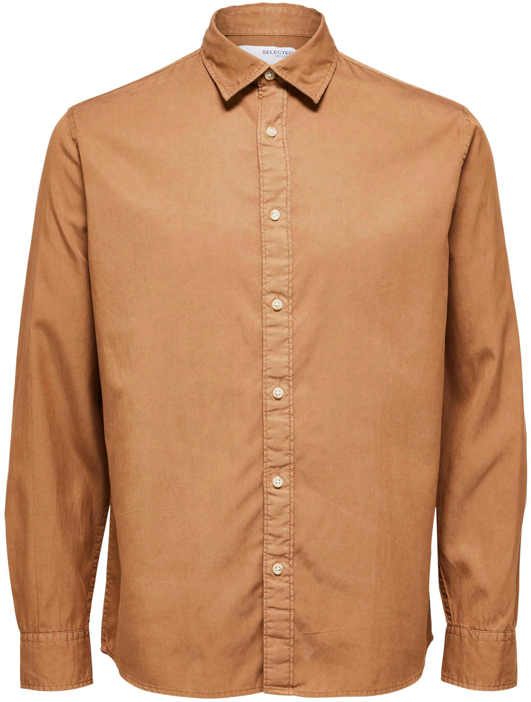 SELECTED HOMME Langarmhemd »SLHREGPASTEL-LINEN SHIRT LS W«