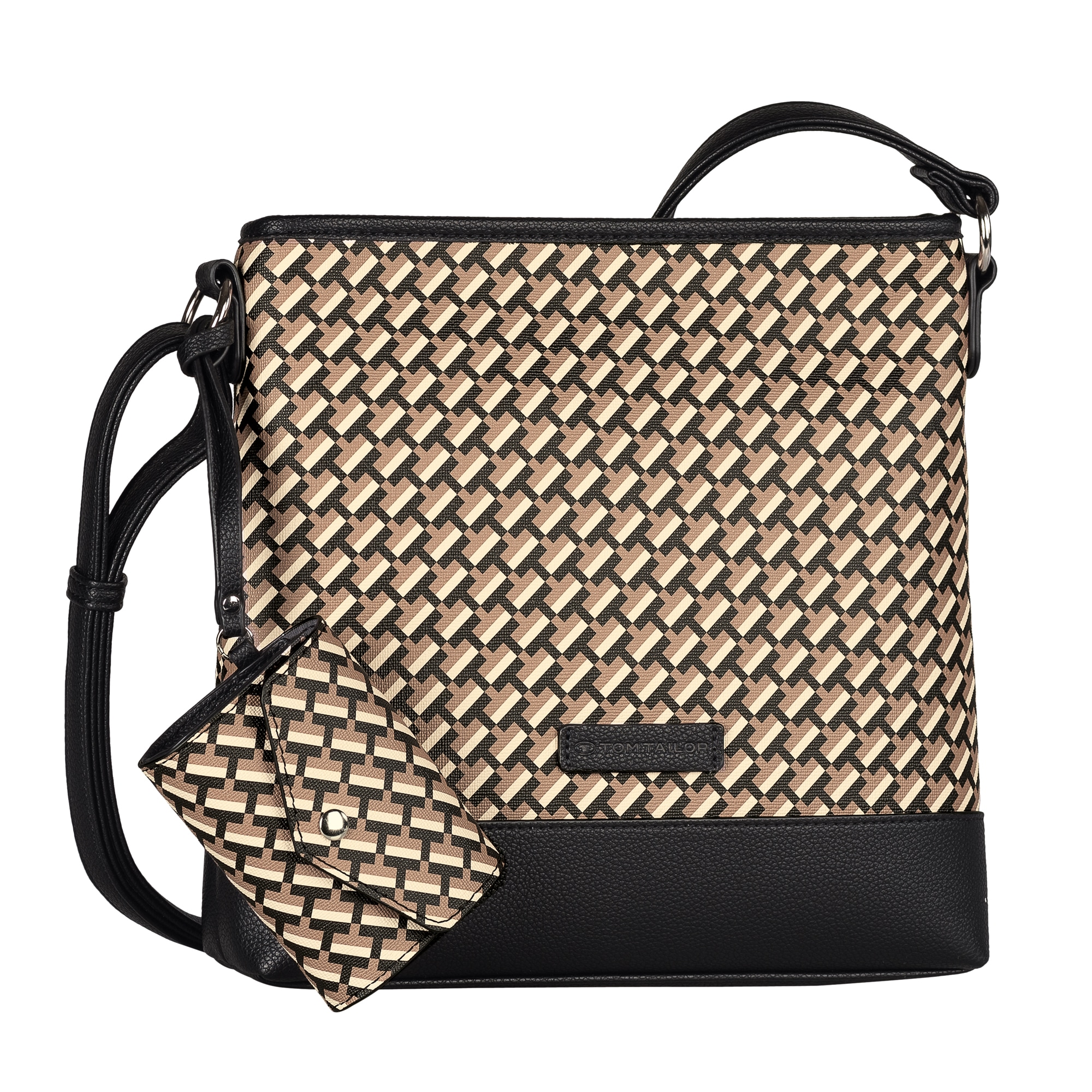 Image of TOM TAILOR Umhängetasche "Xenia" mit raffiniert geometrischen "T" Print des Logos auf dem Taschenkörper