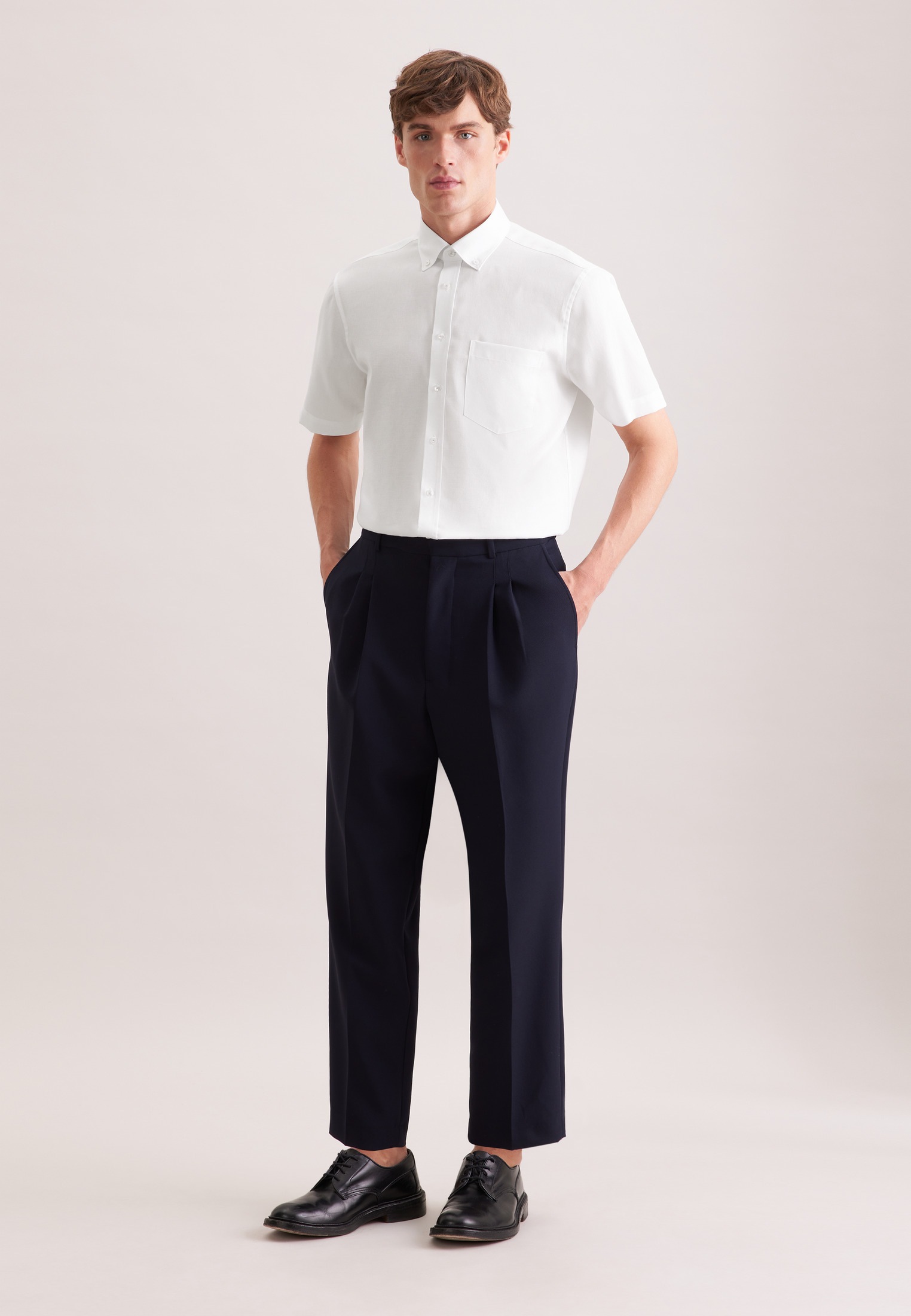 seidensticker Businesshemd »Schwarze Rose« Comfort 1/2 Button-Down-Kragen Struktur