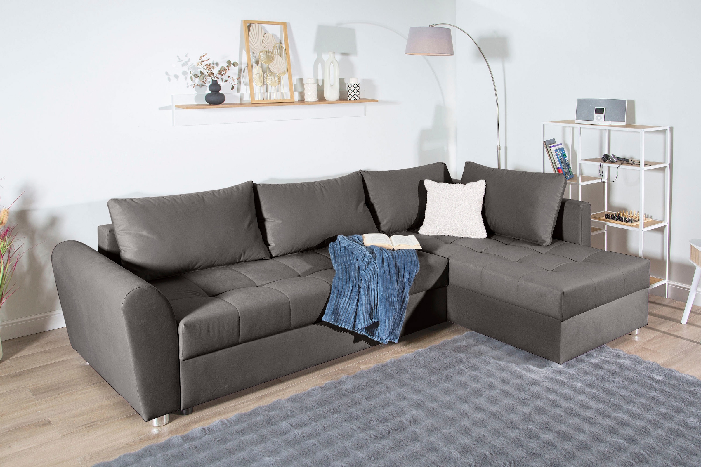 COLLECTION AB Ecksofa »JANA XL-Sofa L-Form«, inkl. Bettfunktion, Bettkasten und Bonnelfederkern