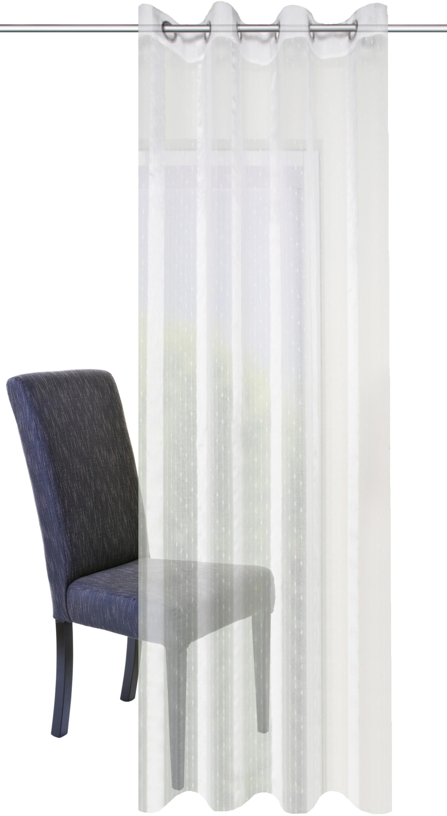 Image of HOME WOHNIDEEN Gardine »HELGA«, (1 St.), HxB: 245x140, Ösenschal Längsstreifen Effektgarn bei Ackermann Versand Schweiz