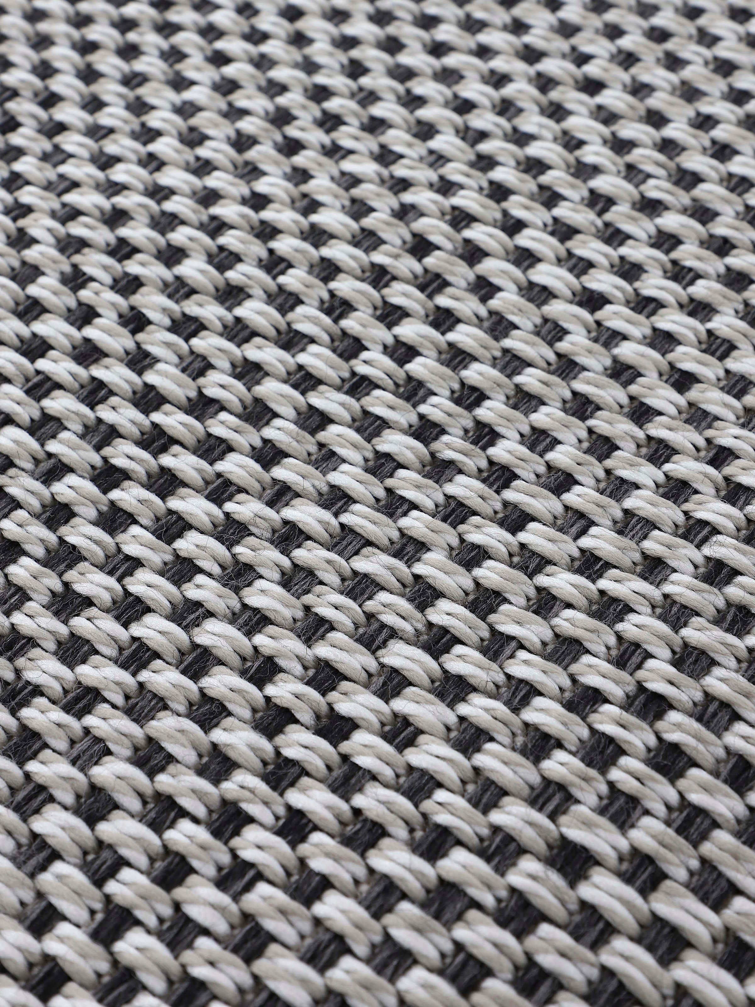 carpetfine Teppich »Boho 105«, rechteckig, 4 mm Höhe, robustes Flachgewebe, Sisal Optik, UV-beständig, Aussenbereich