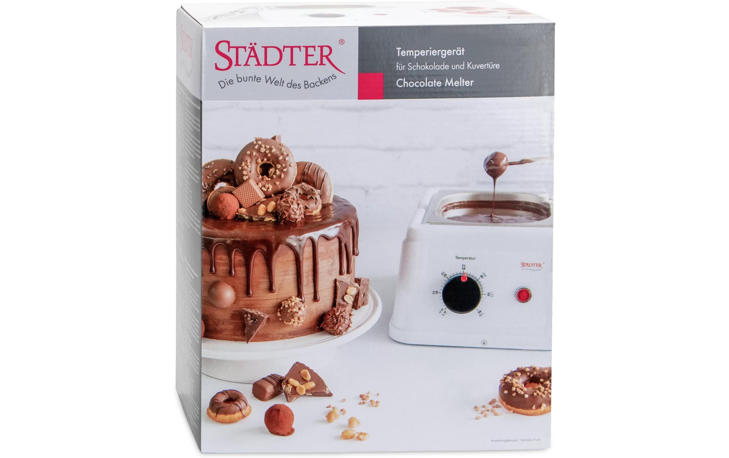 STÄDTER Elektro-Fondue »Temperiergerät 3 Teile« Zum Schmelzen und Temperieren von Schokolade und Kuvertüre