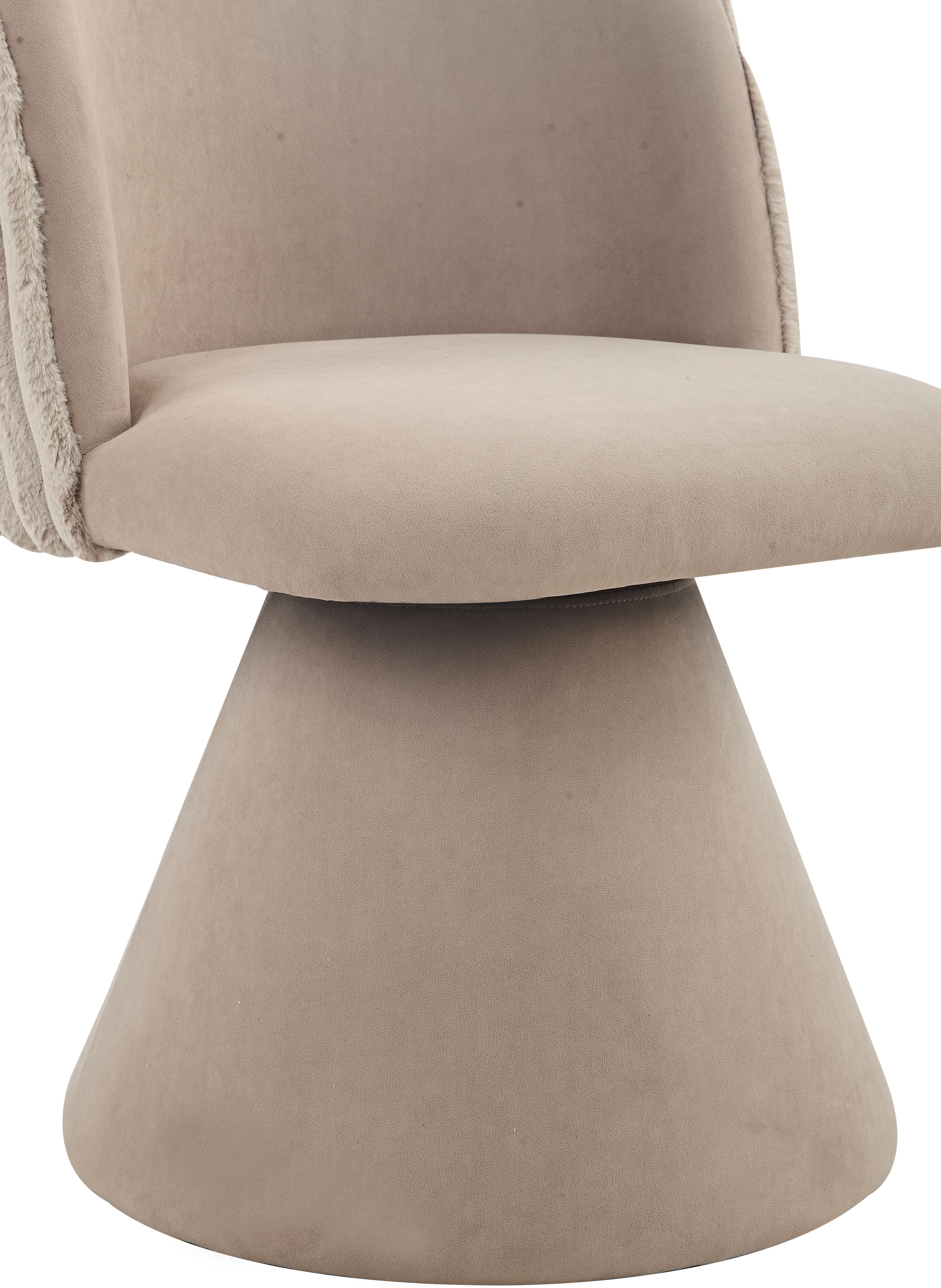 HELA Chaise de salle à manger »BARI I Drehstuhl« (Ensemble) 1 cuis360° drehbar, Polsterfuss, Materialkombi, Aussen Felloptik Innen Velvet