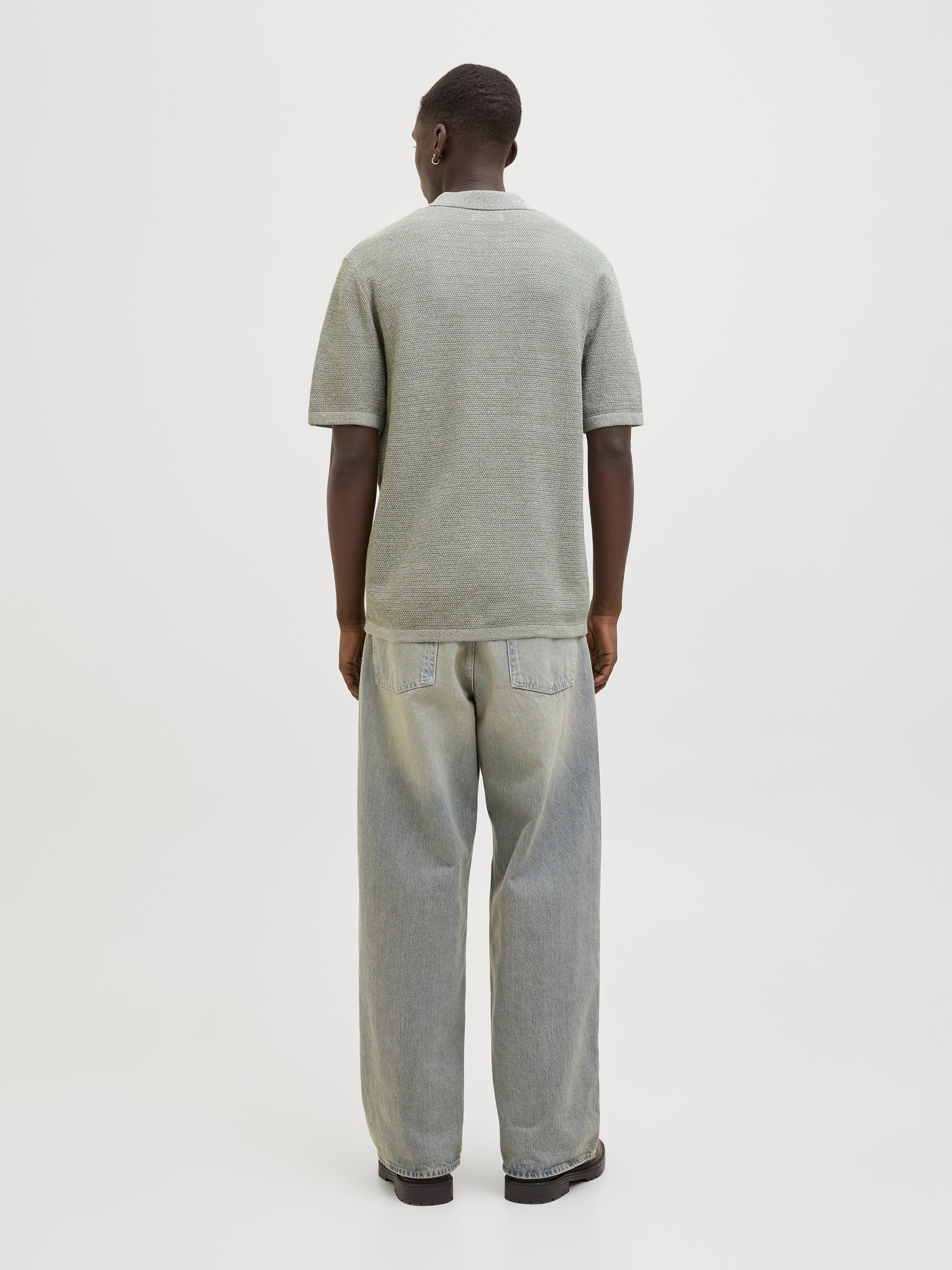 Jack & Jones Kurzarmpullover »JJEGEORGE KNIT POLO SS SN« mit Polo Kragen