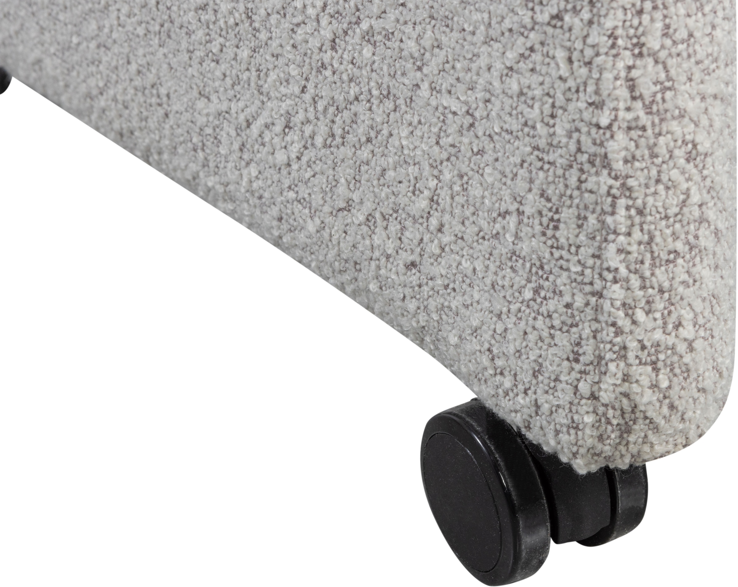 WOOOD Chaise de salle à manger »Lyric mit Ceyo-Bouclé-Bezug und Rollen B 59 x T 58 x H 79 cm« () Capacité de charge 120 kg, haute résistance à l'usure, livré monté