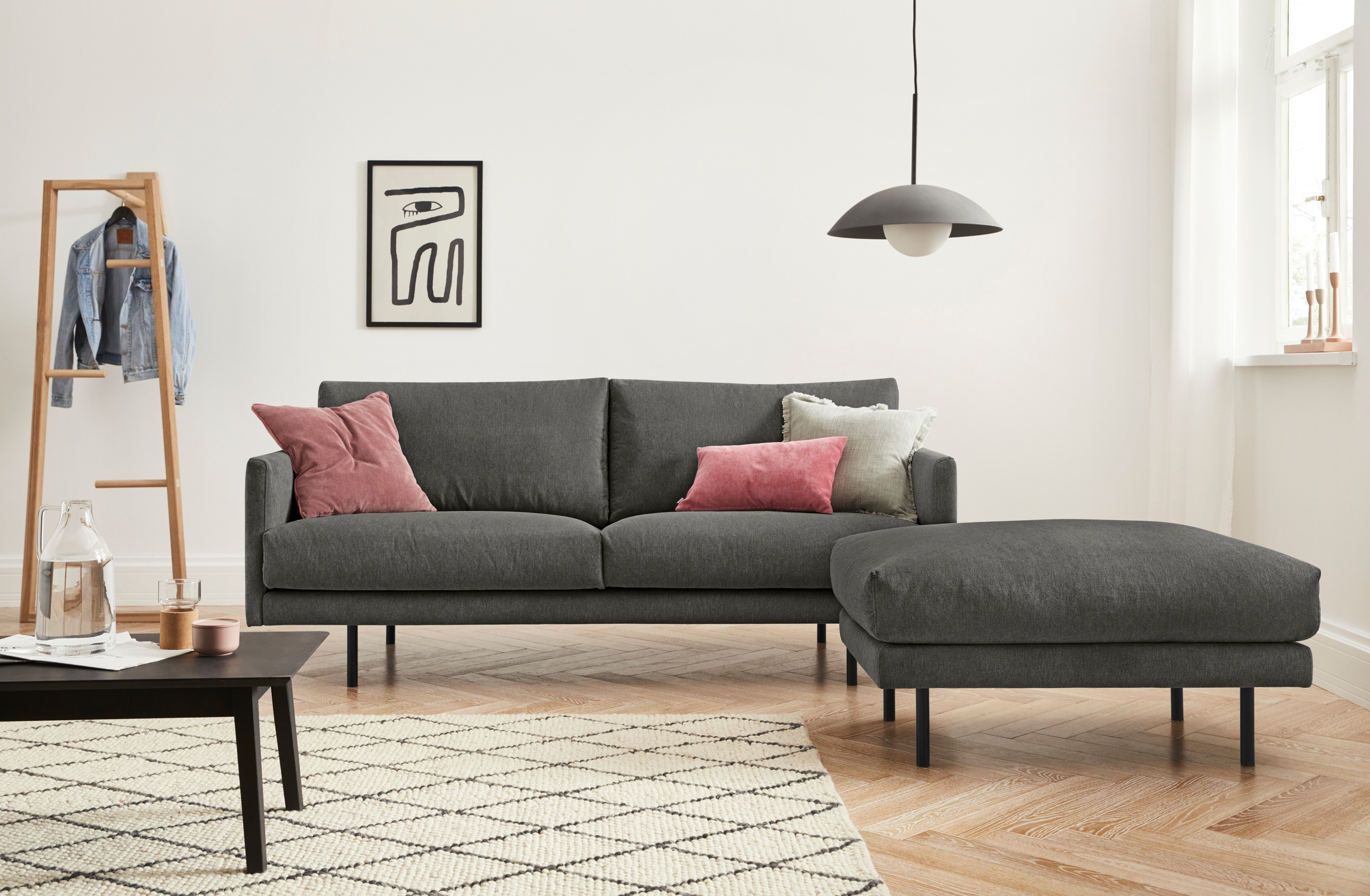 Image of andas 2,5-Sitzer »Addison«, mit schwarzen Metallfüssen bei Ackermann Versand Schweiz