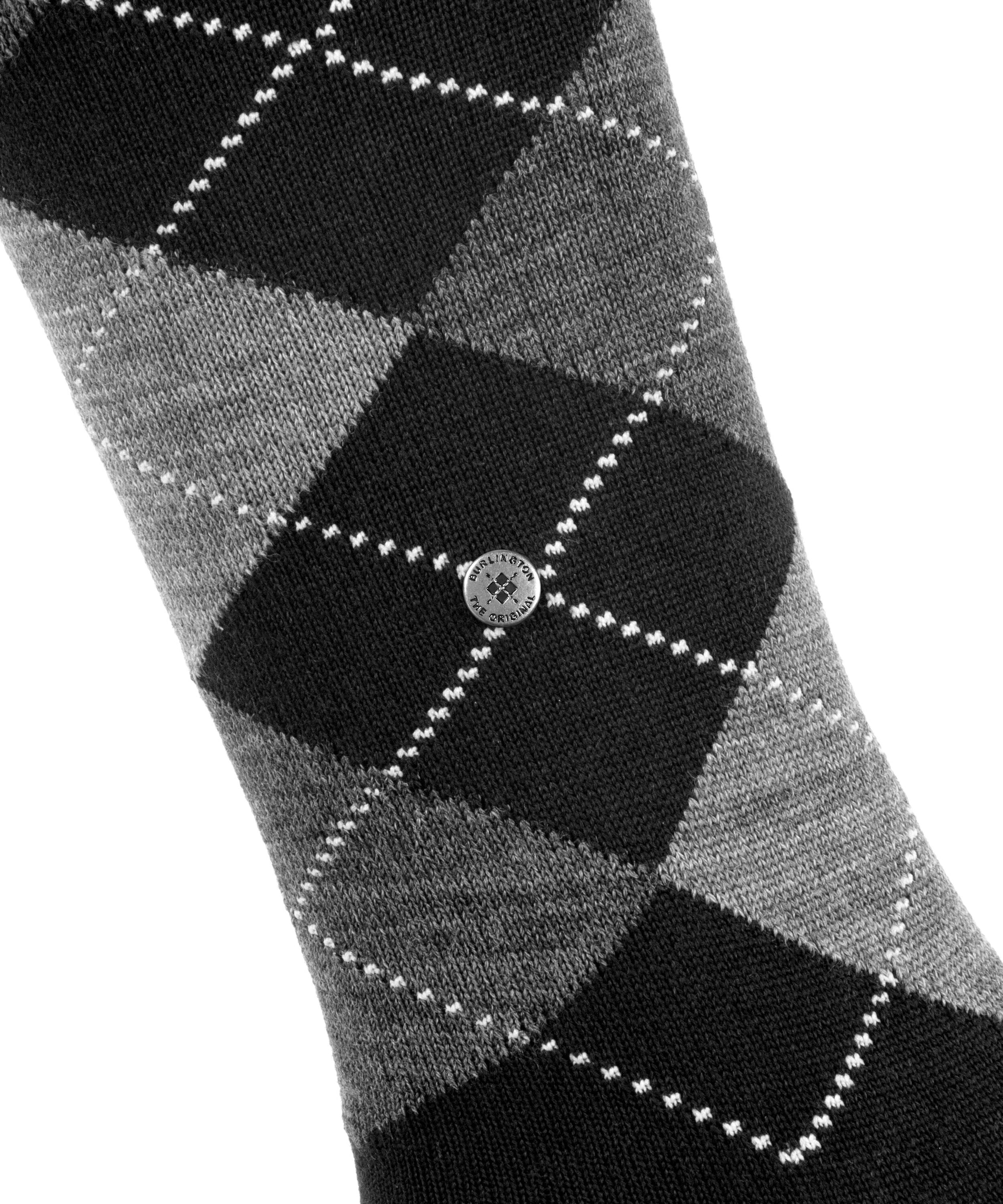 Burlington Mi-bas »Marylebone« taille unique 36-41, mélange laine chaud, motif argyle