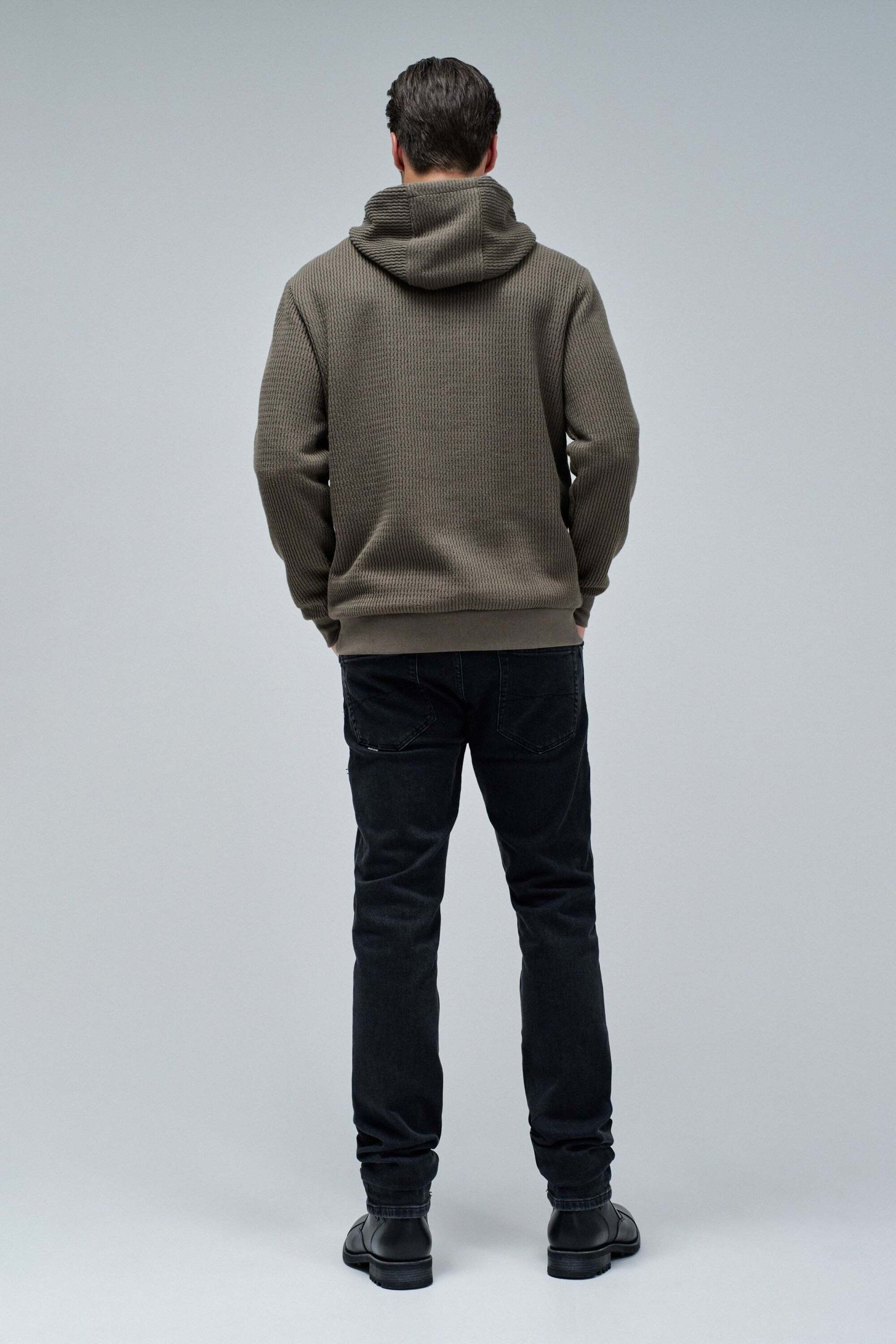 Salsa Kapuzenpullover »Salsa Jeans Kapuzenpullover Textured Hoodie W/ Logo Patch«