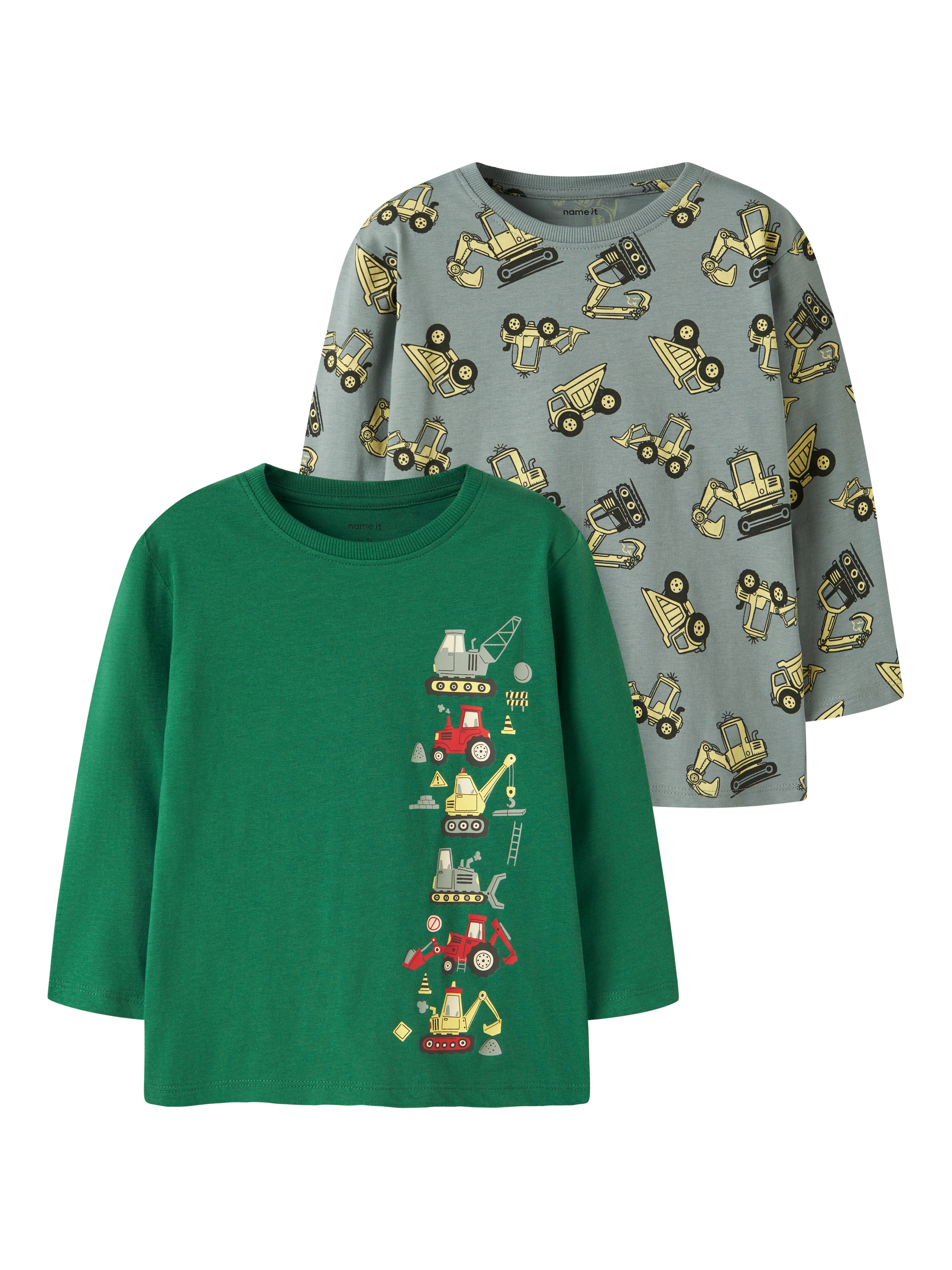 Image of Name It Langarmshirt "NMMVELDO 2P LS NREG TOP" Packung, 2 Baumwolle, regular fit