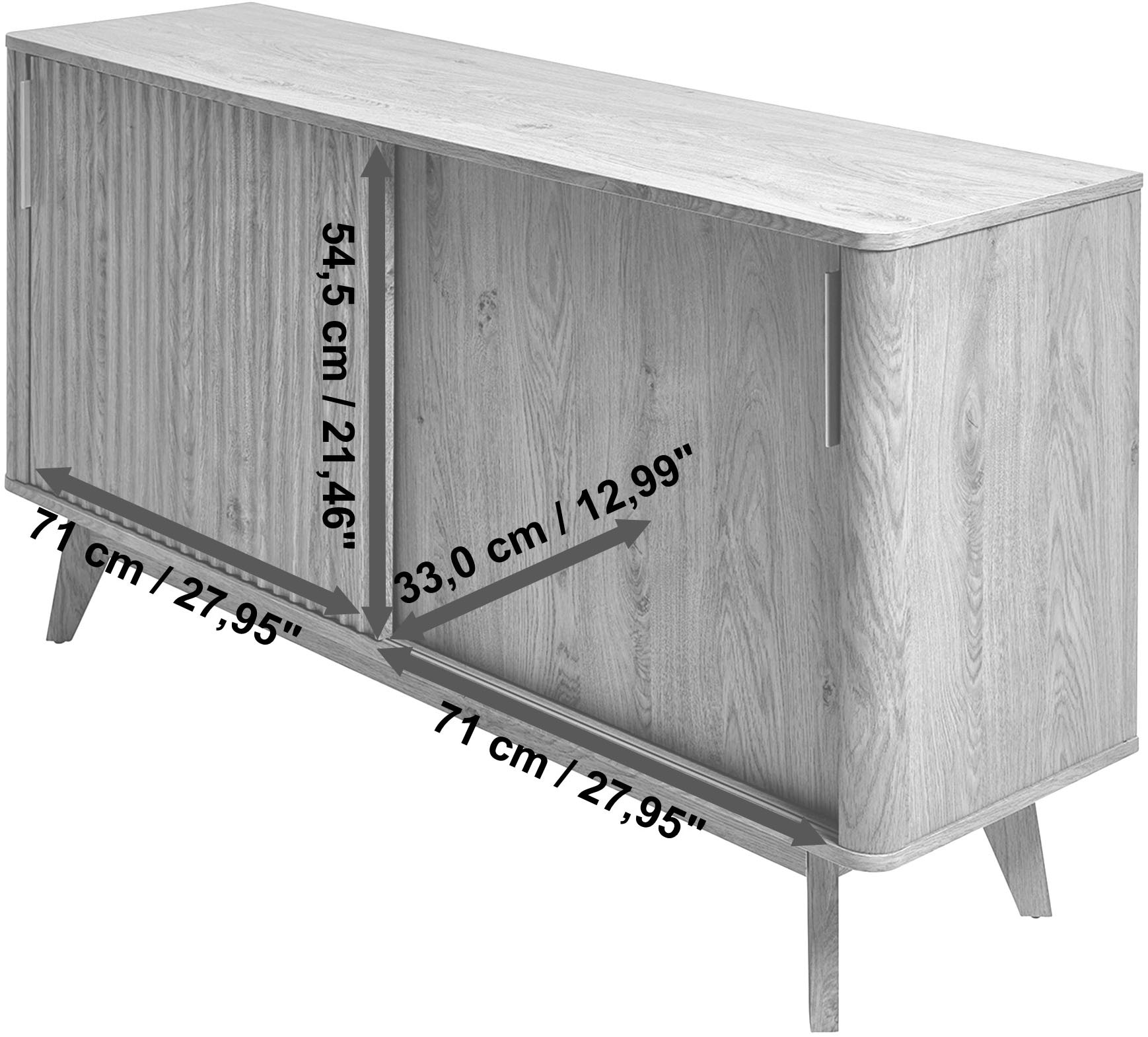 Jahnke Sideboard »WAVE SBS 145« 1 Stk. tlg. Retro-Stil, mit 2 Schiebetüren, ca. 148 cm