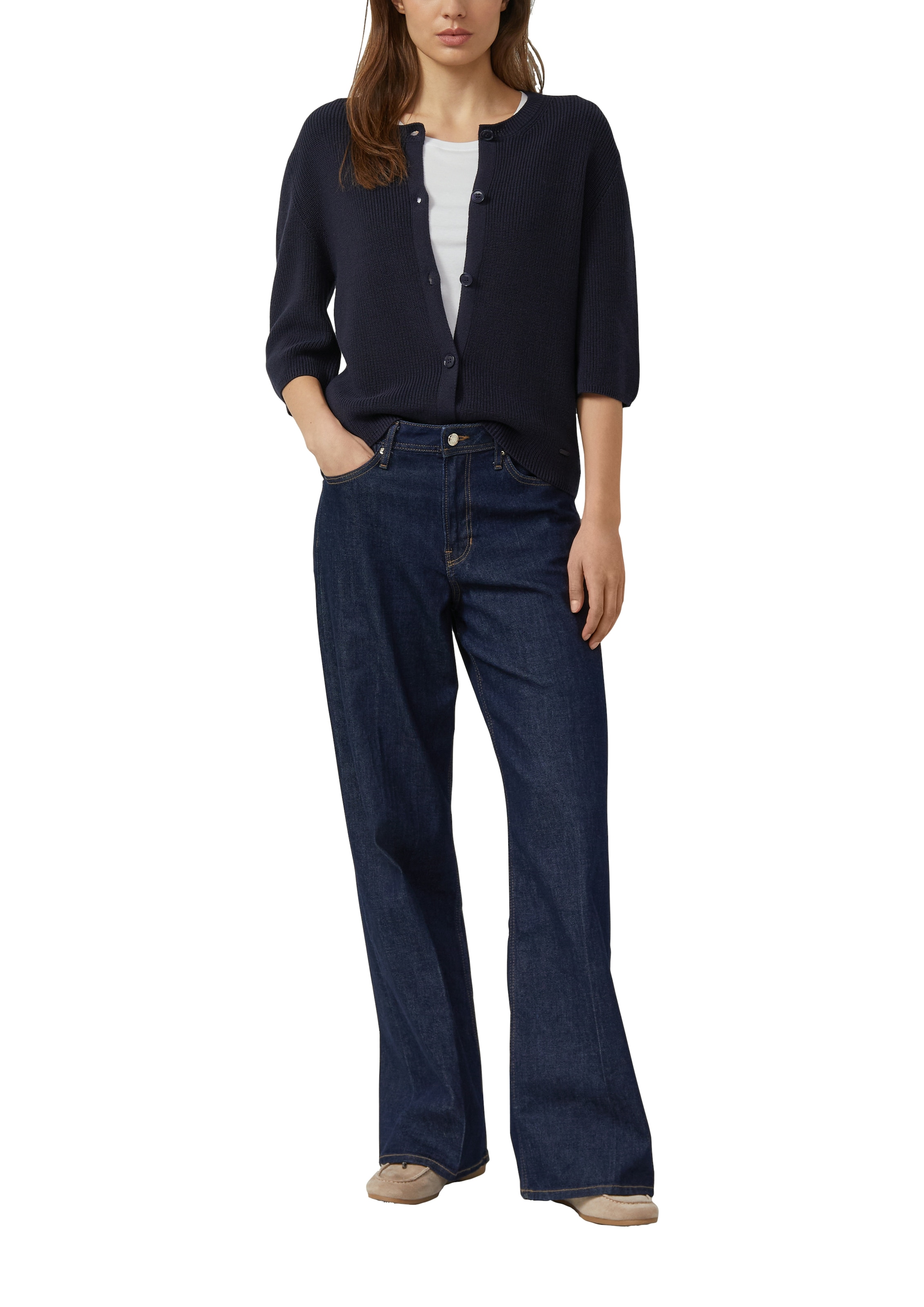 s.Oliver Veste en tricot halbarm, mit Knopfleiste