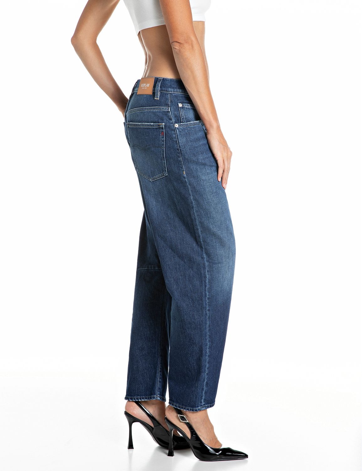 Replay Jeans à 5 poches »JANIE« en coupe Barrel avec pinces