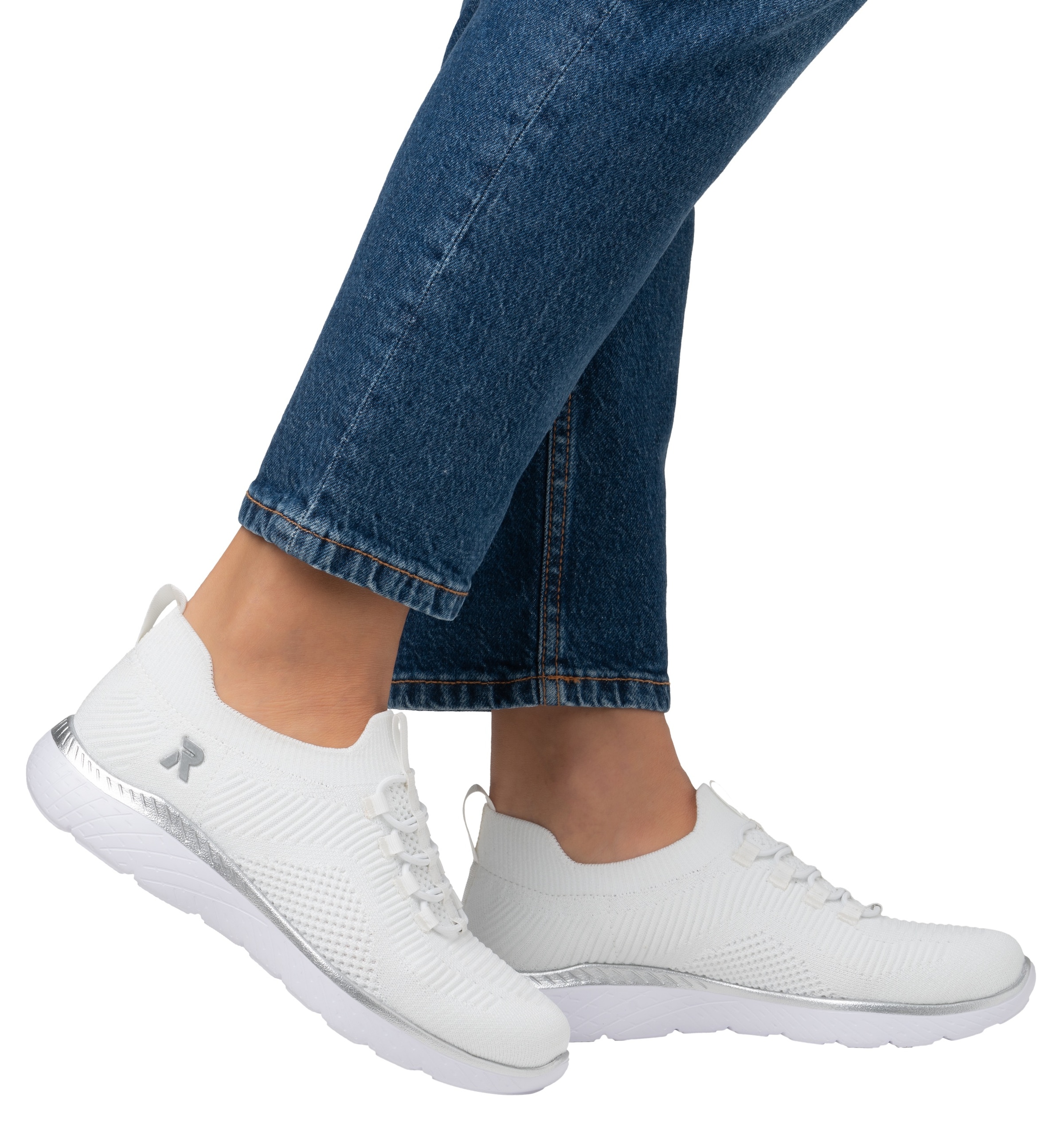 RIEKER Sport Baskets slip-on  , Slipper, Freizeitschuh, Schlupfschuh mit Elastik-Einstieg