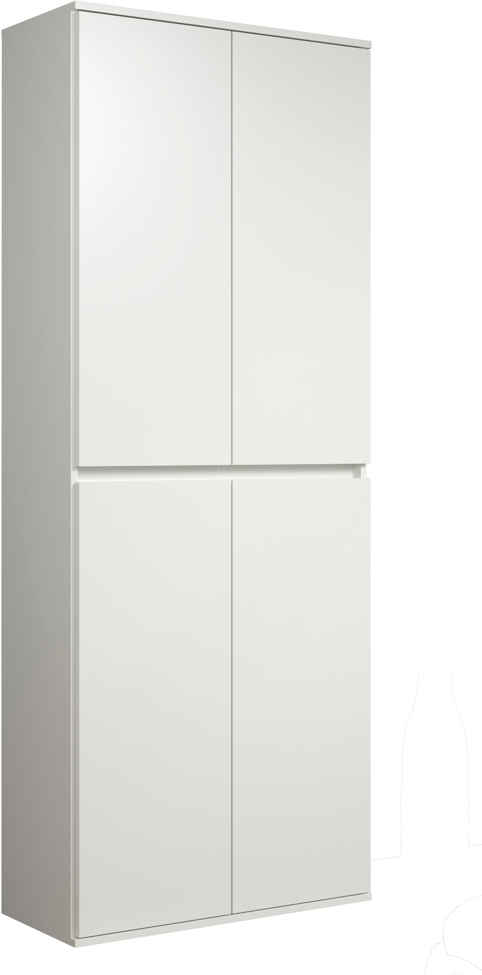 Home affaire Mehrzweckschrank »Novara« Mehrzweckschrank mit Kleiderstange - (B/T/H) nach Wahl 37-74/34/191 cm