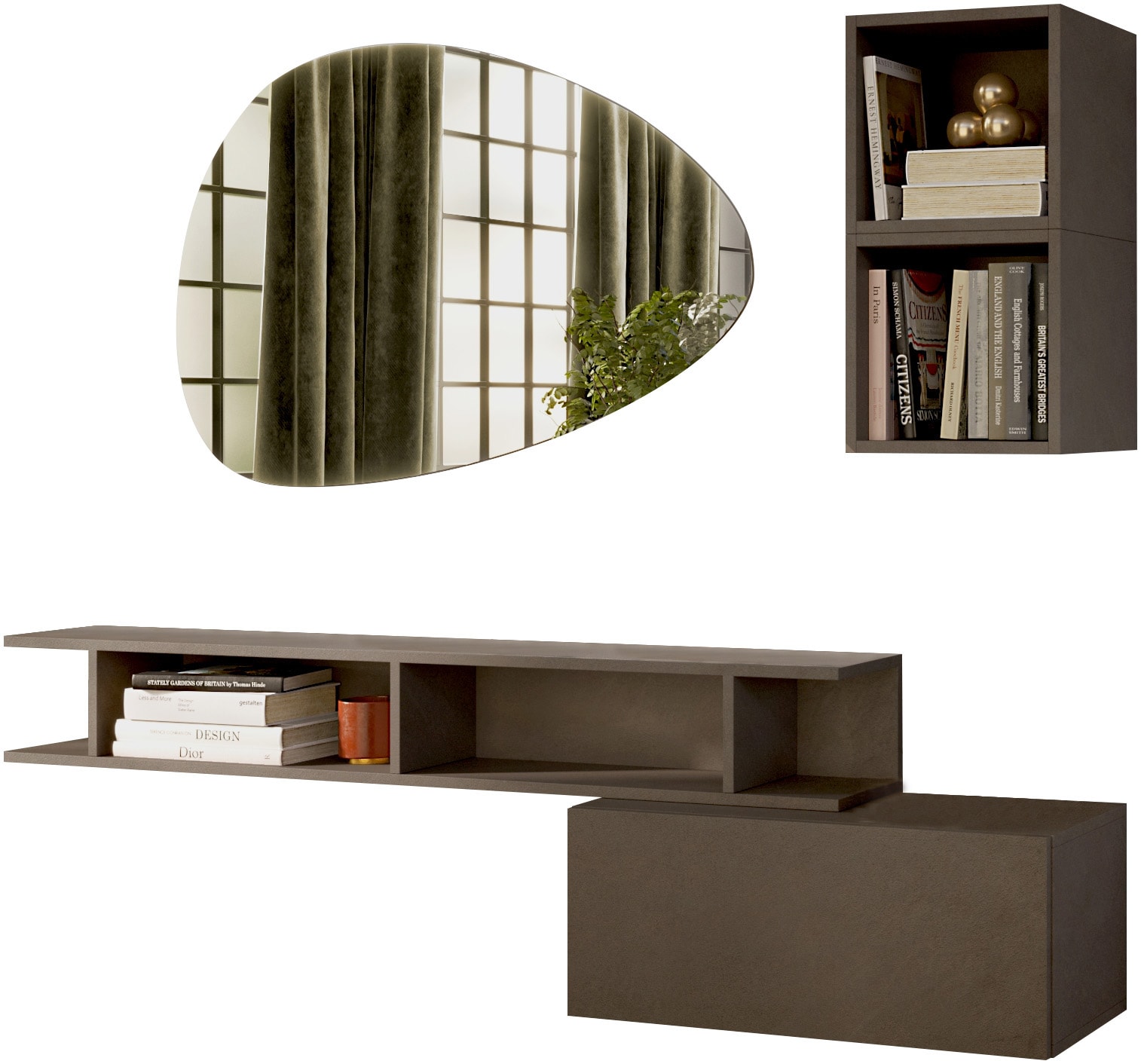 Image of Home affaire Garderoben-Set "Infinity, 4tlg. Breite 150 cm, Höhe variabel, moderne Garderobe" Spar-Set, 4 Stk. tlg.