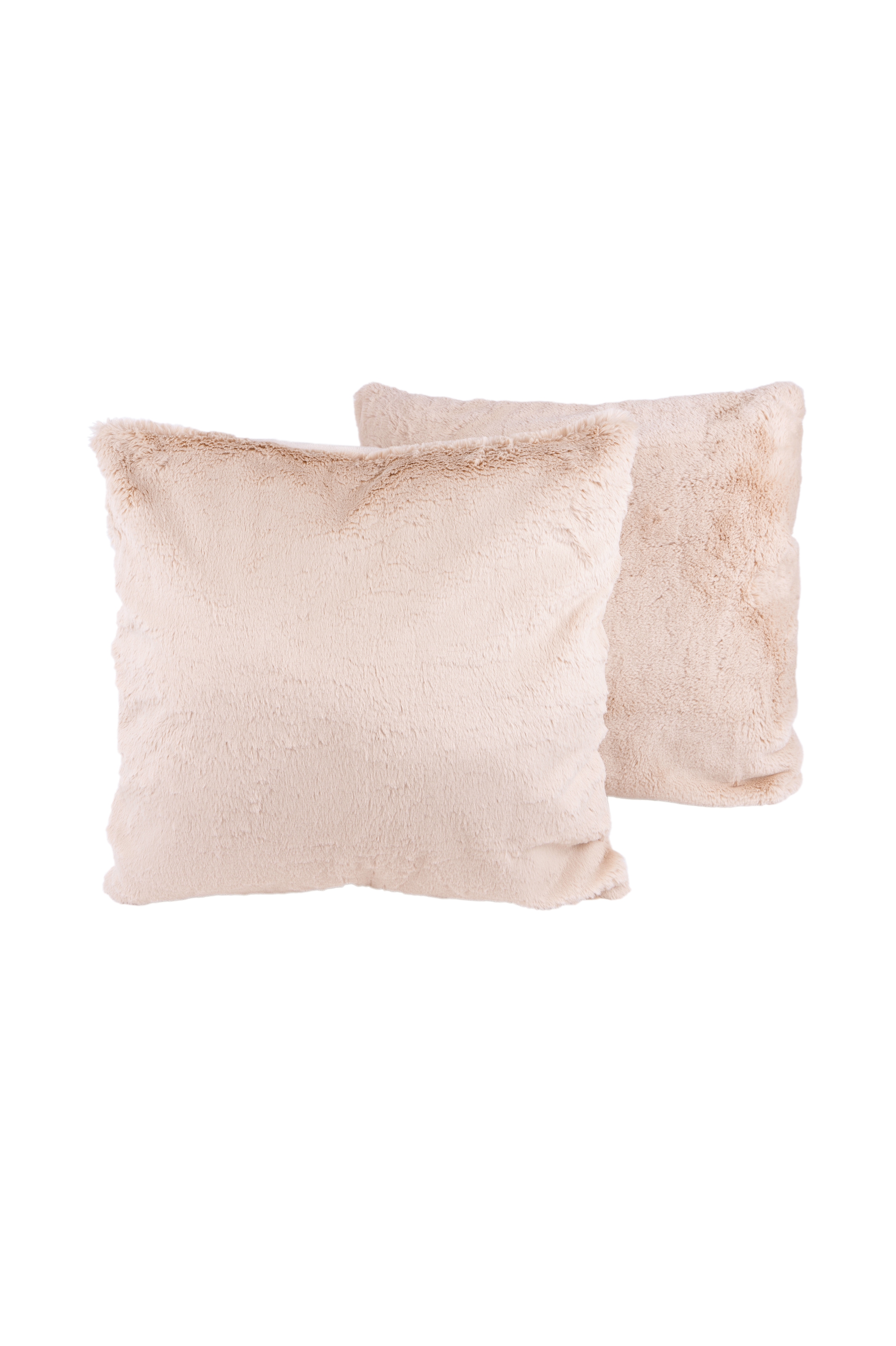 Kenda Sand Fellkissen »Dekokissen Aimee 625 2er-Set« Kissen inkl. Füllung mit flauschigem Stoffbezug