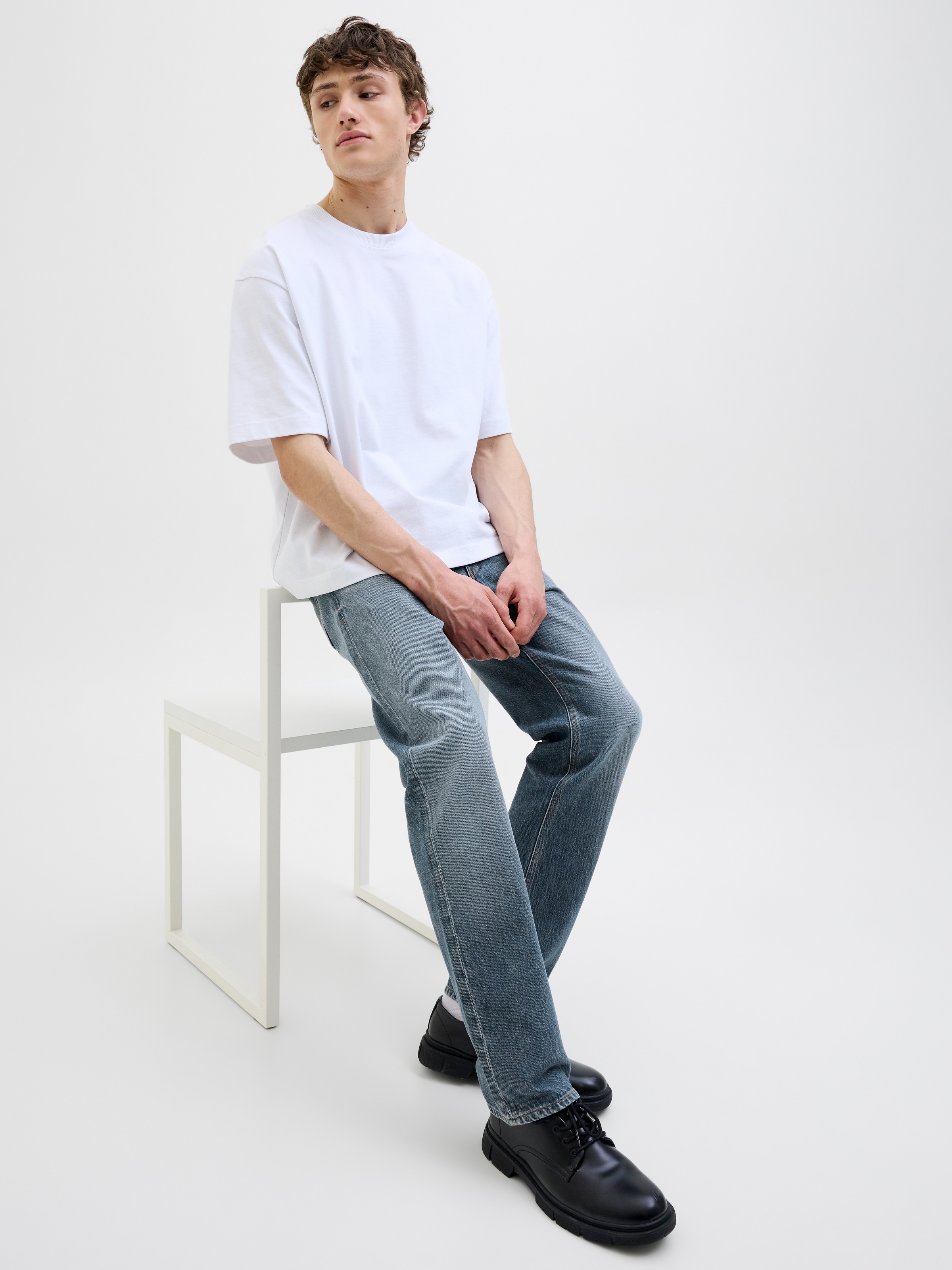 Jack & Jones Loose-fit-Jeans »JJICHRIS JJORIGINAL SBD 921 SN«, mit Gürtelschlaufen