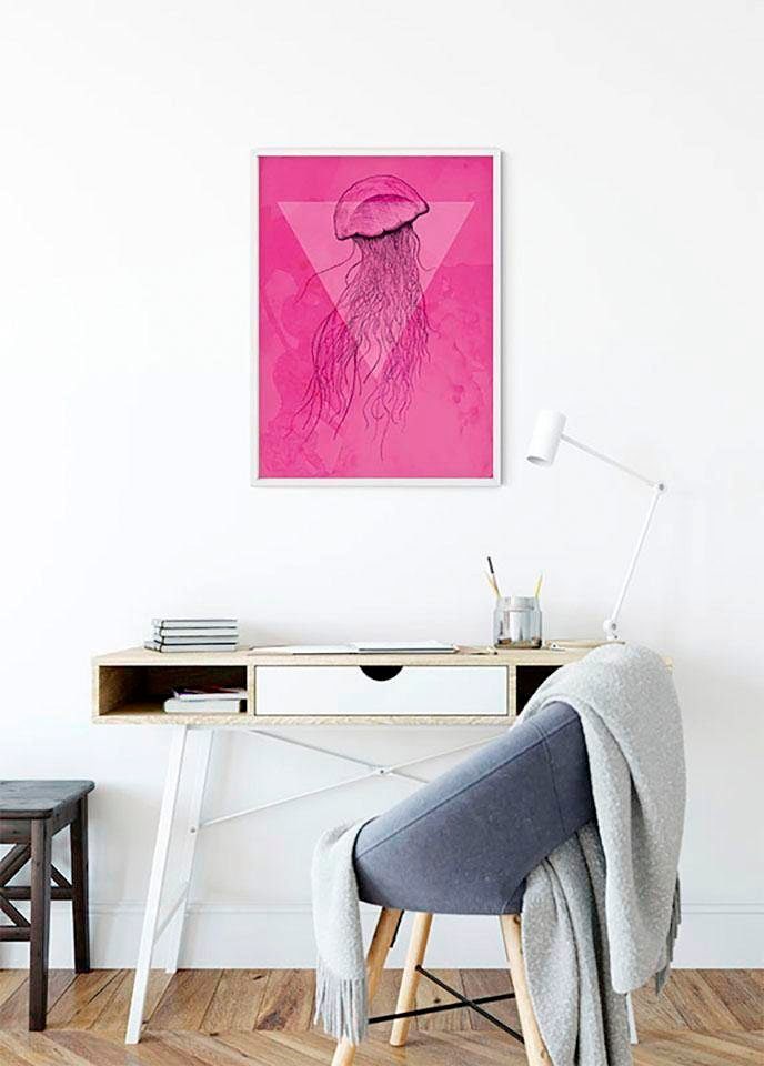 Komar Poster »Jellyfish Pink«, Tiere, (1 St.), Kinderzimmer, Schlafzimmer, Wohnzimmer