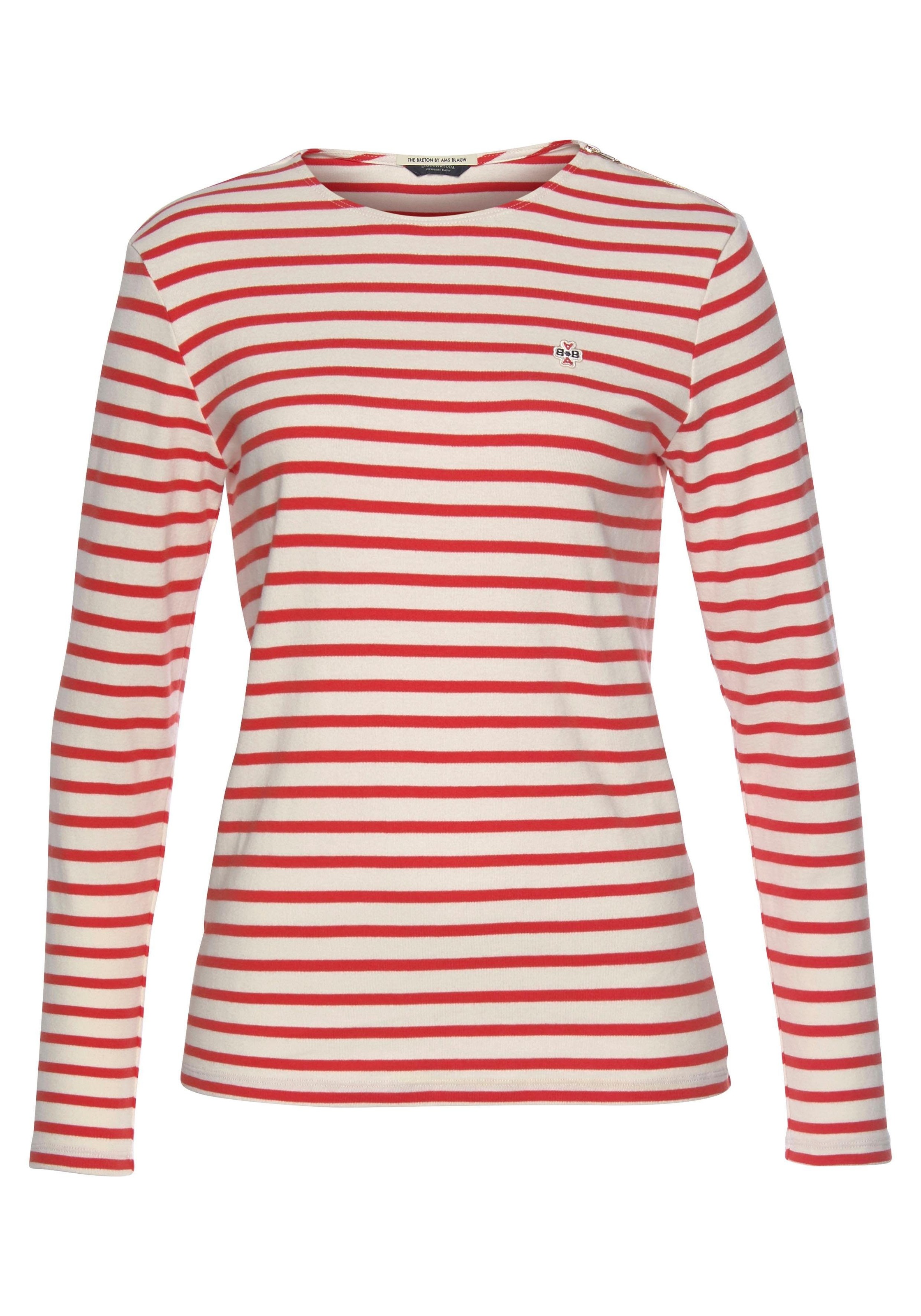 Image of Scotch & Soda Langarmshirt, mit goldfarbenem Reissverschluss auf der linken Schulter bei Ackermann Versand Schweiz