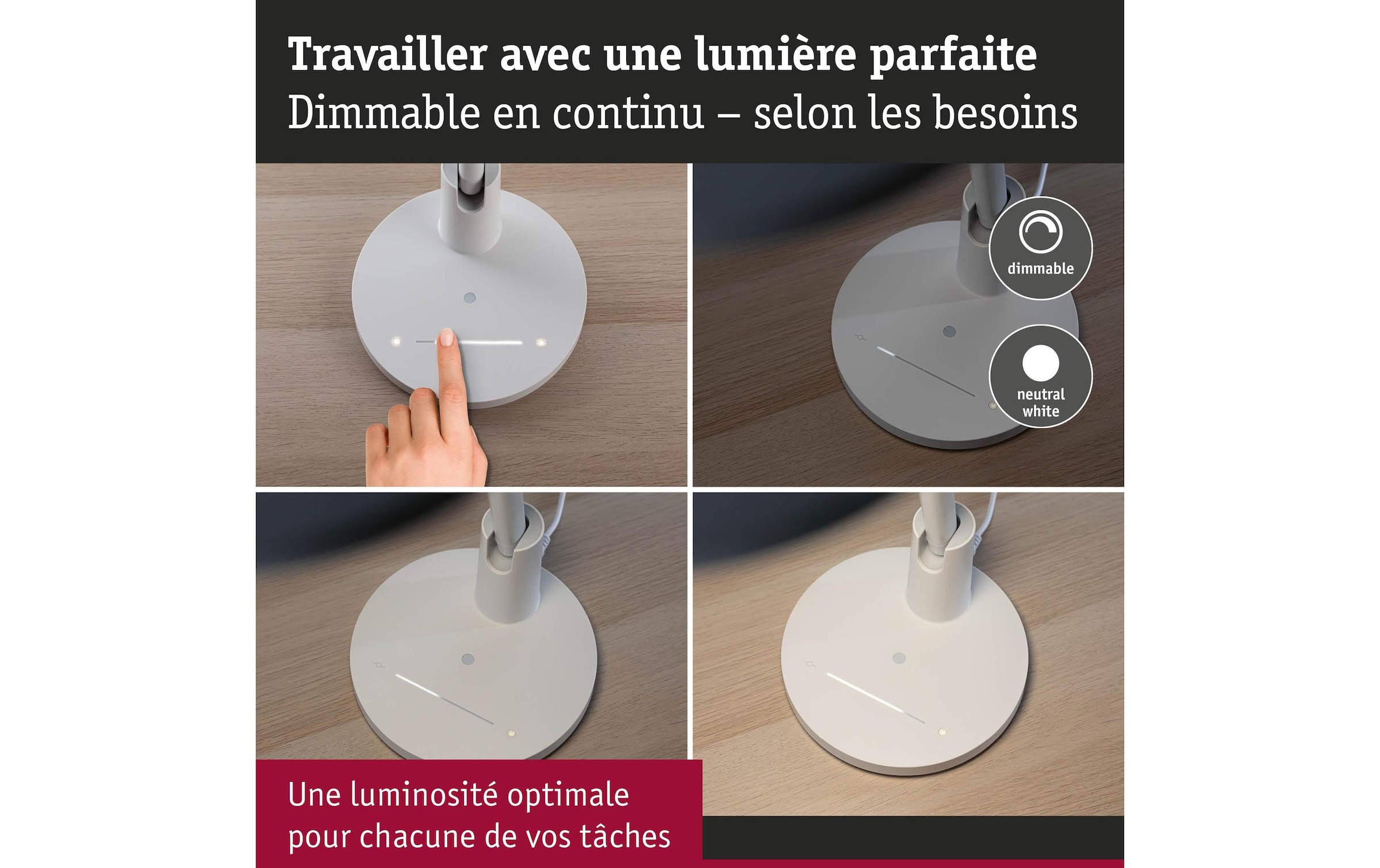 Paulmann LED Schreibtischlampe »Paulmann Schreibtischleuchte Schreibtischleuchte« LED-Modul warmweiss