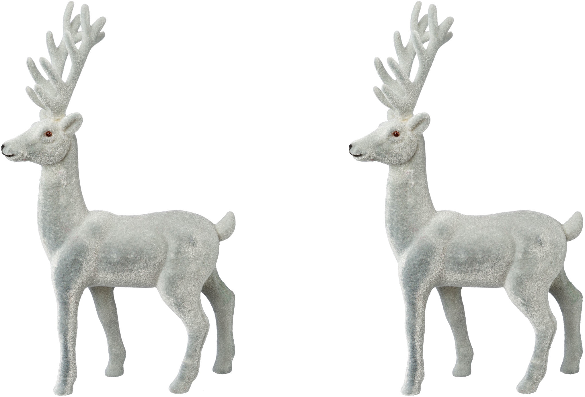 Image of Creativ deco Weihnachtsfigur "Hirsch, Weihnachtsdeko" Dekofigur mit feiner Samtoberfläche, Höhe 29 cm