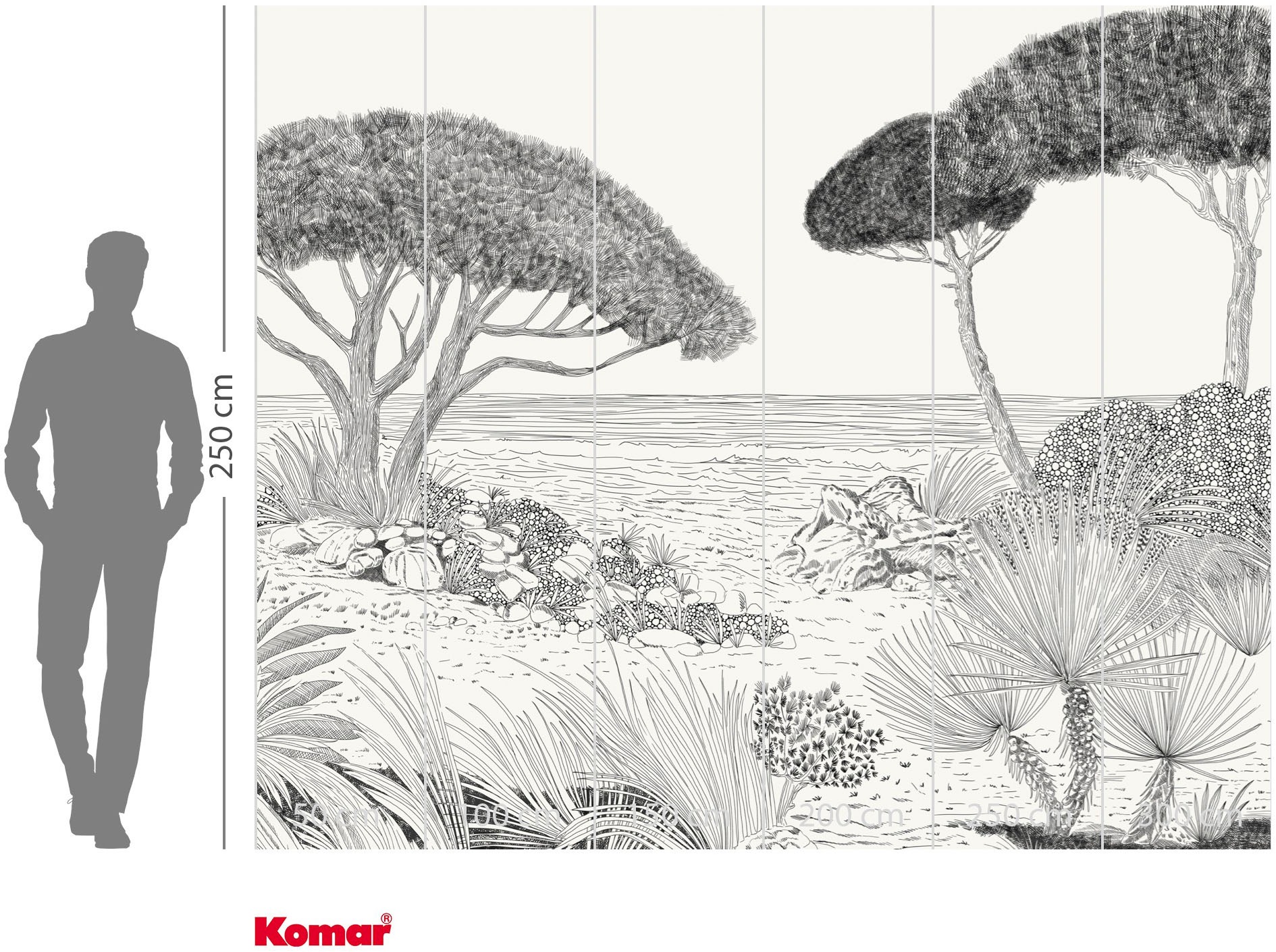 Komar Fototapete »Vlies Fototapete - Shoreline - Grösse 300 x 250 cm« Motiv | bedruckt glatt