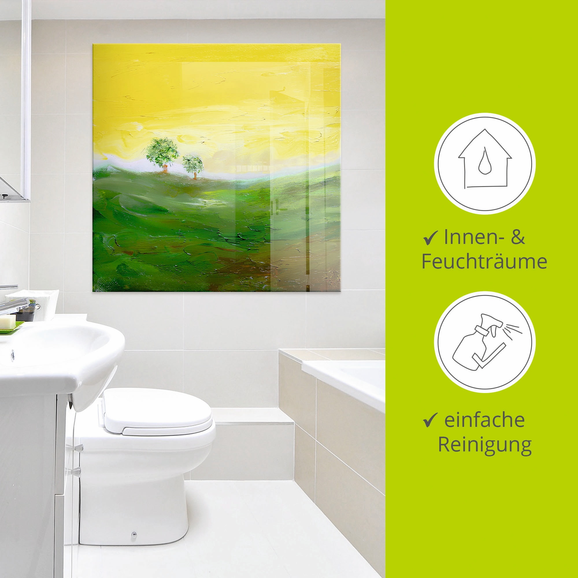 Artland Glasbild »Sonniger Tag«, Wiesen & Bäume, (1 St.), in verschiedenen Grössen