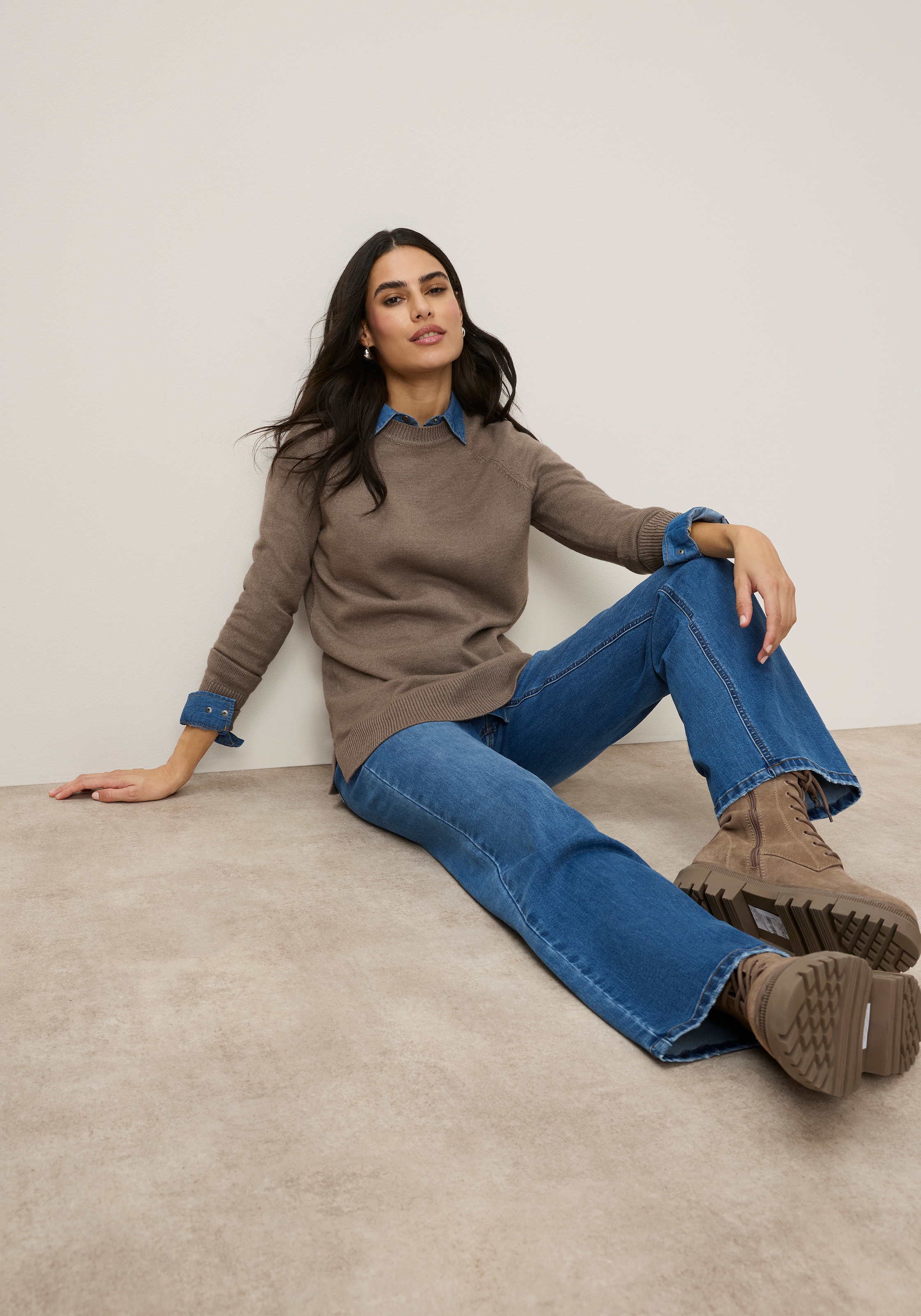 Tamaris Pull en tricot »mit Oversize-Passform« avec fentes latérales