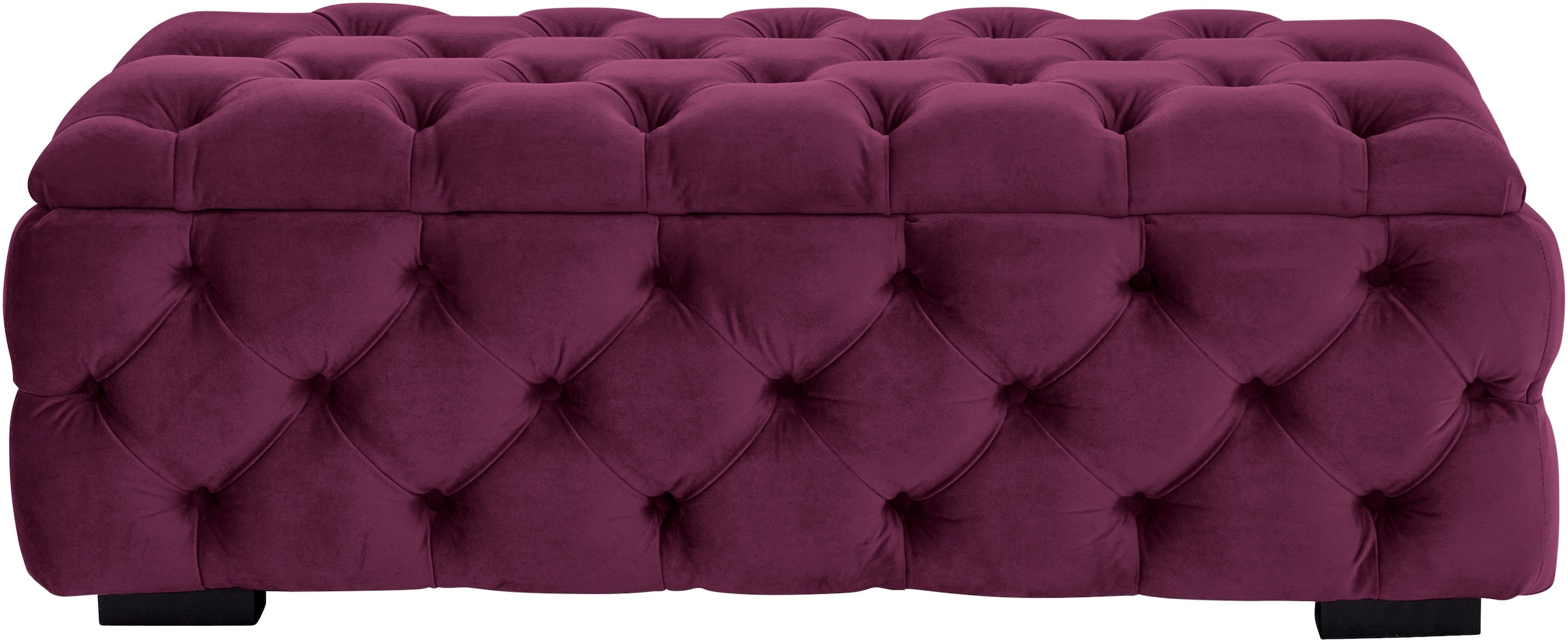 Home affaire Tabouret rembourré »KALINA, hochwertige Knopfheftung, B/T/H: 120/55/45 cm« mit Staufach und innenliegenden Laschen zur besseren Aufbewahrung