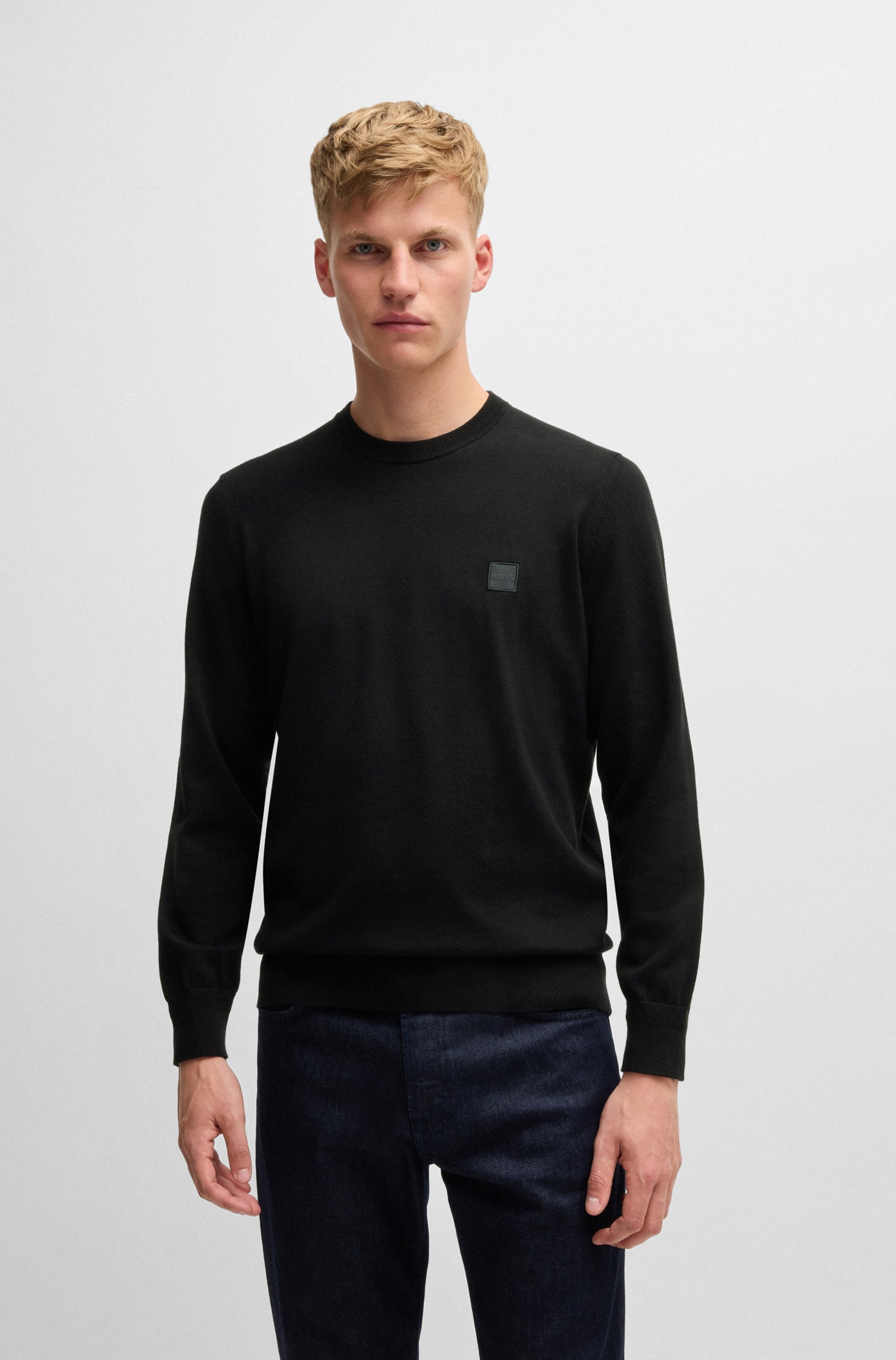 BOSS ORANGE Strickpullover »Kanovano«, mit Rundhalsausschnitt