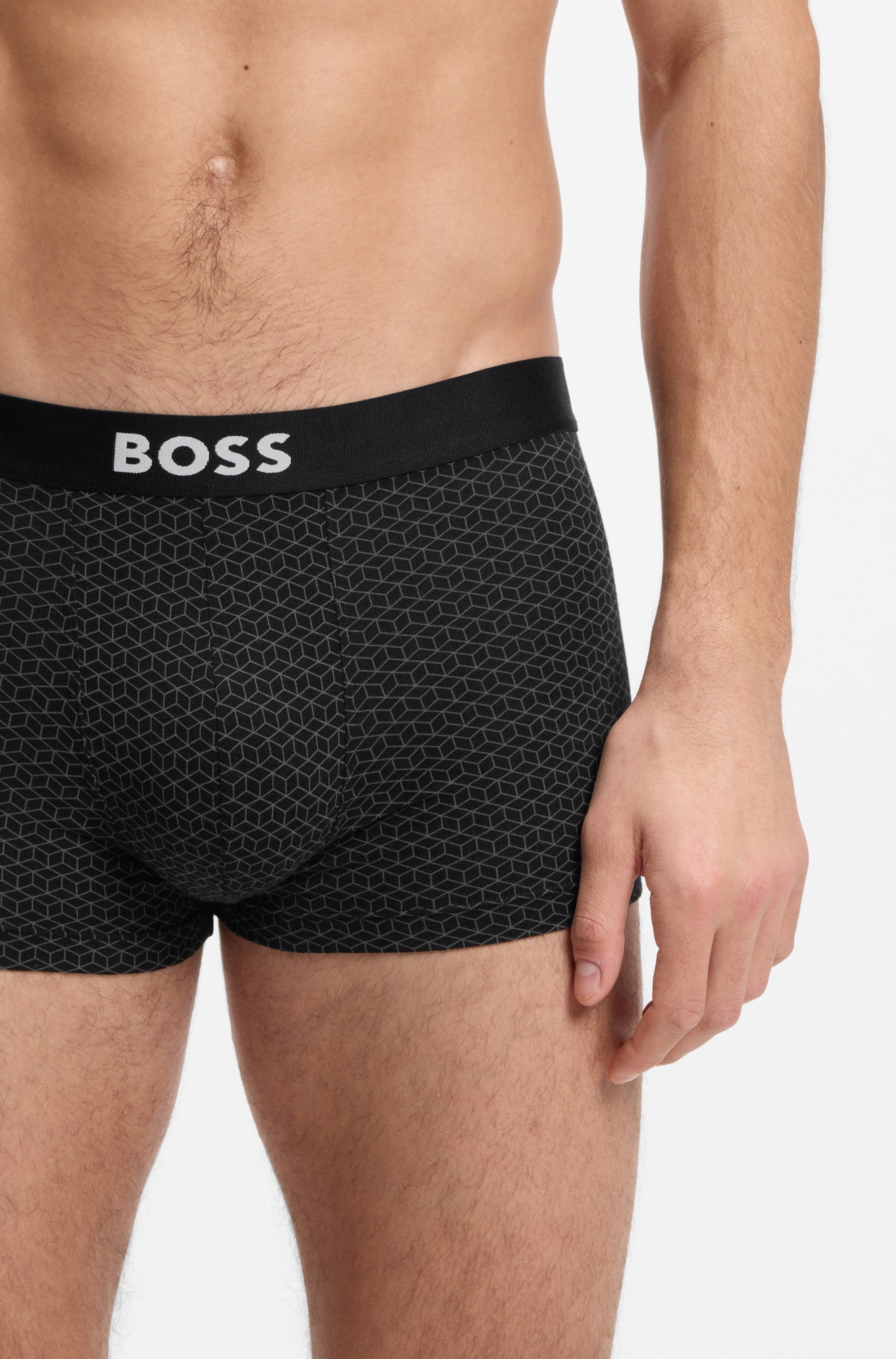 BOSS Tronc »Trunk 3P BOSS ONE« 3 cuis hauteur de taille moyenne, 1x à motifs, 2x unis