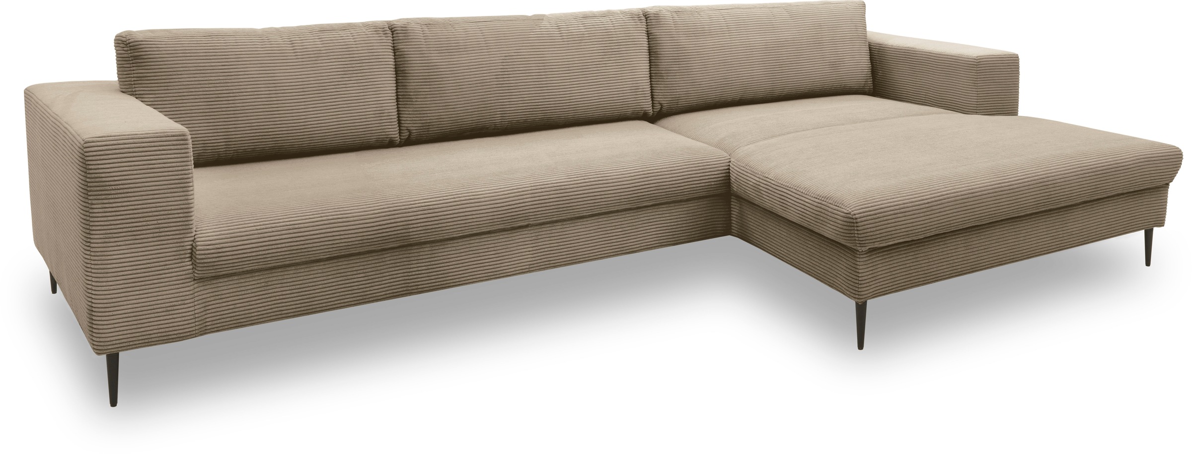 DOMO collection Ecksofa »Modica, zeitlos und elegant, L-Form«, moderne Optik mit extrabreiter Recamiere, auch in Cord