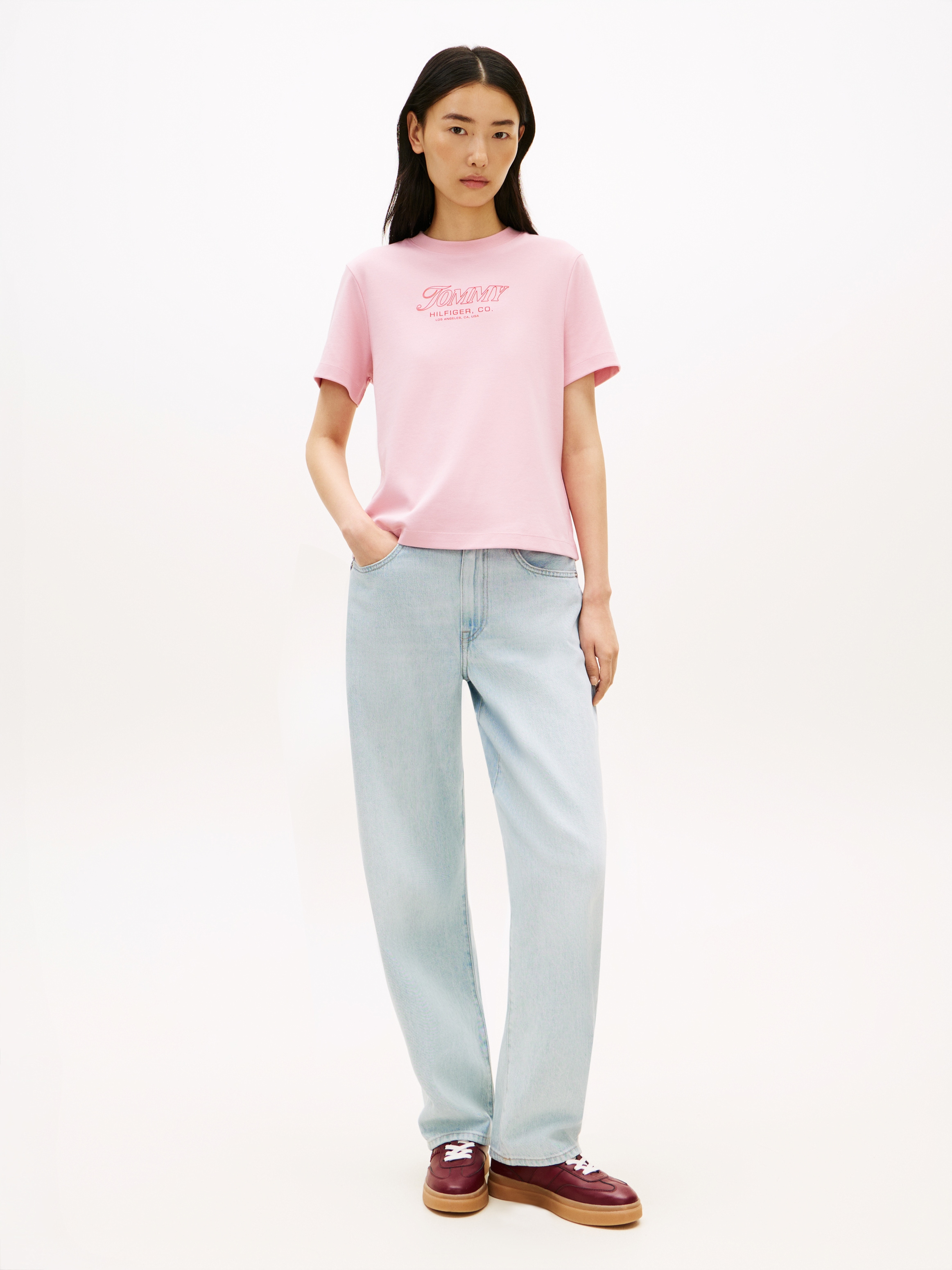 Tommy Hilfiger T-shirt à manches courtes »TILT GRAPHIC REG C-NK SS TEE« mit grossem Logo-Print