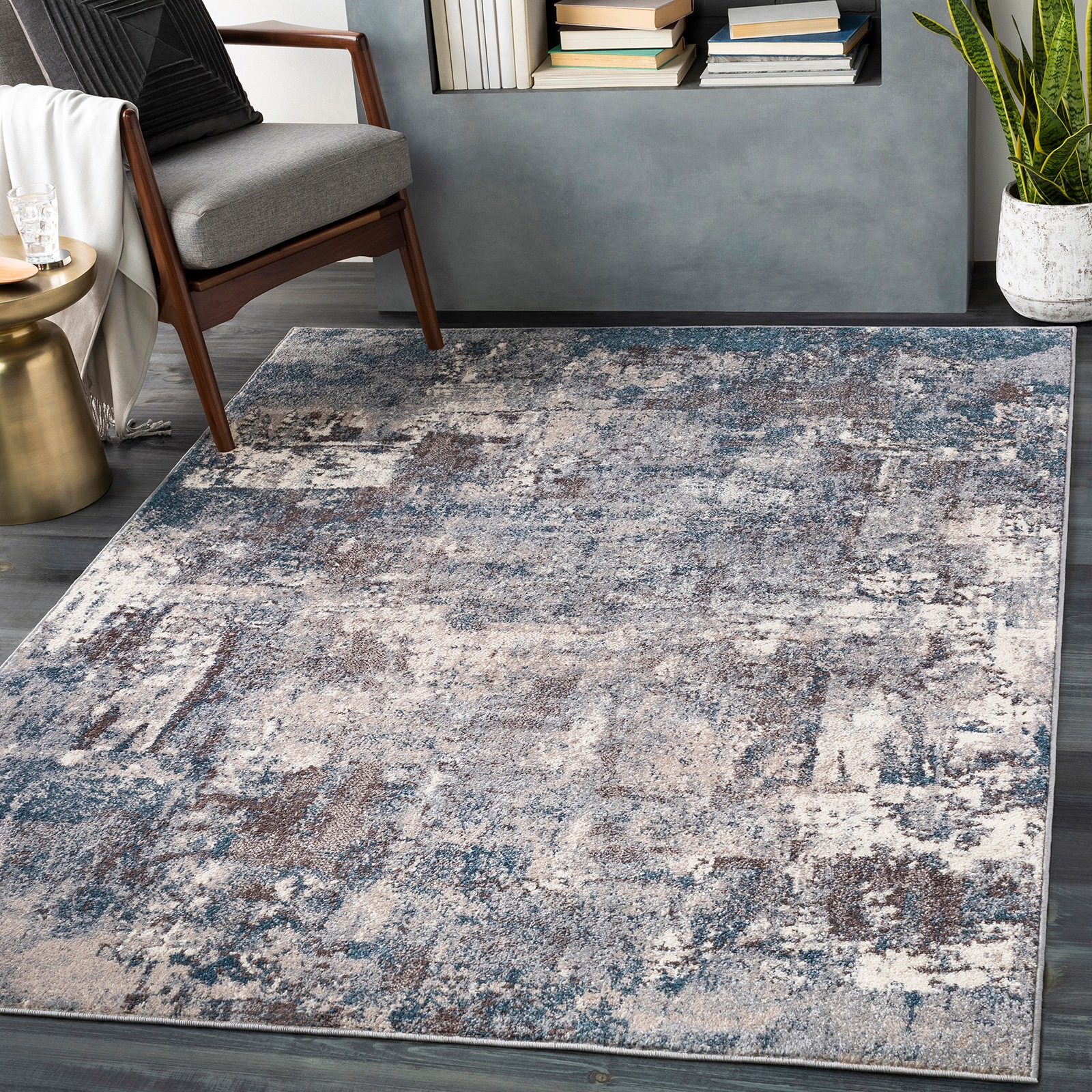 Image of Livabliss Teppich "MIAMI" rechteckig 13 mm Höhe Moderner Designerteppich in Marmor Optik, Kurzflor Wohnzimmerteppich