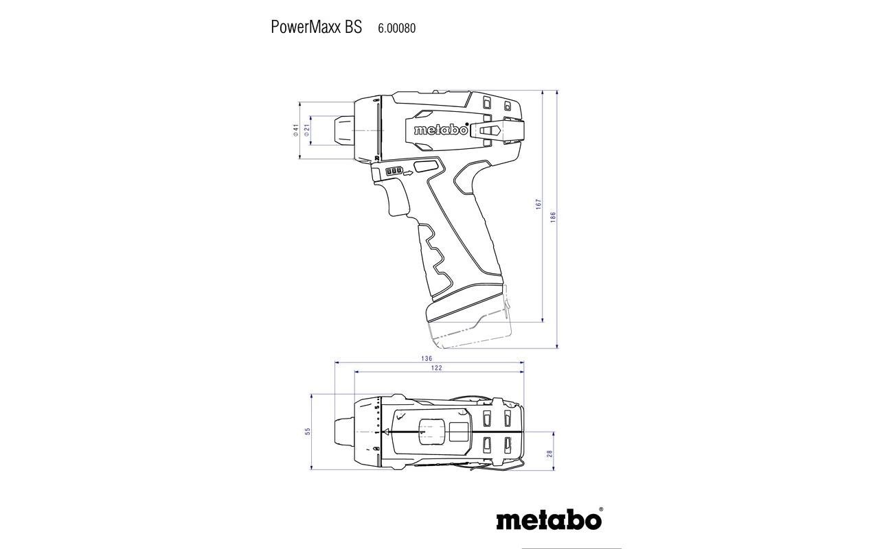 metabo Akku-Bohrschrauber »Metabo Akku-Bohrschrauber PowerMaxx«, Mit zweitem Akku/Ladegerät/im Koffer