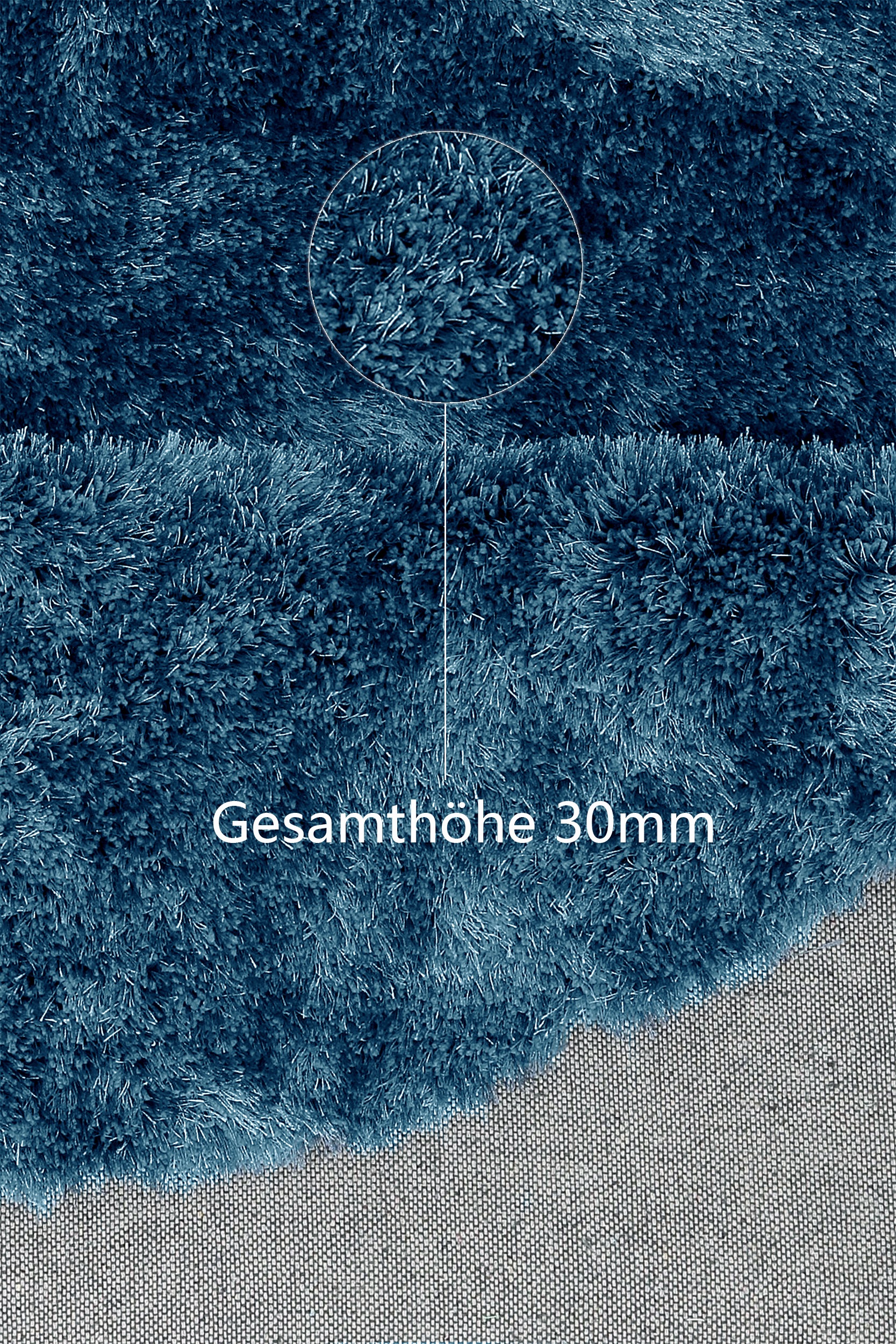 Bruno Banani Hochflor-Teppich »Dana Teppich, Kundenliebling«, rund, 30 mm Höhe, unifarben, Mikrofaser Teppiche, Wohnzimmer, Schlafzimmer, Esszimmer