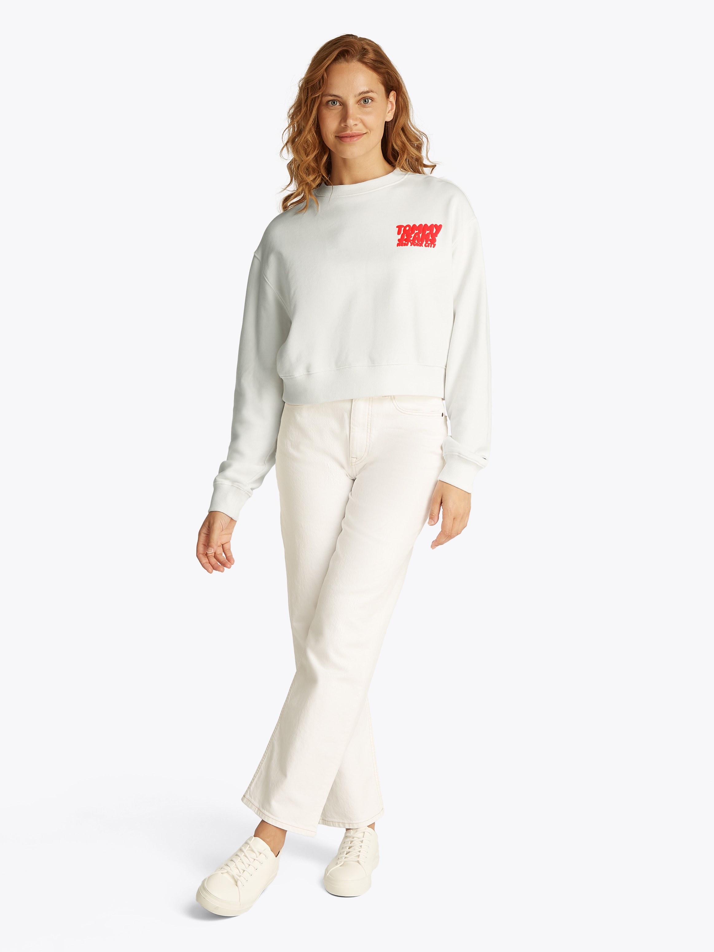 Tommy Jeans Sweatshirt »TJW RLX CRP TJ BUBBLE CREW«, mit grossem Logodruck auf dem Rücken