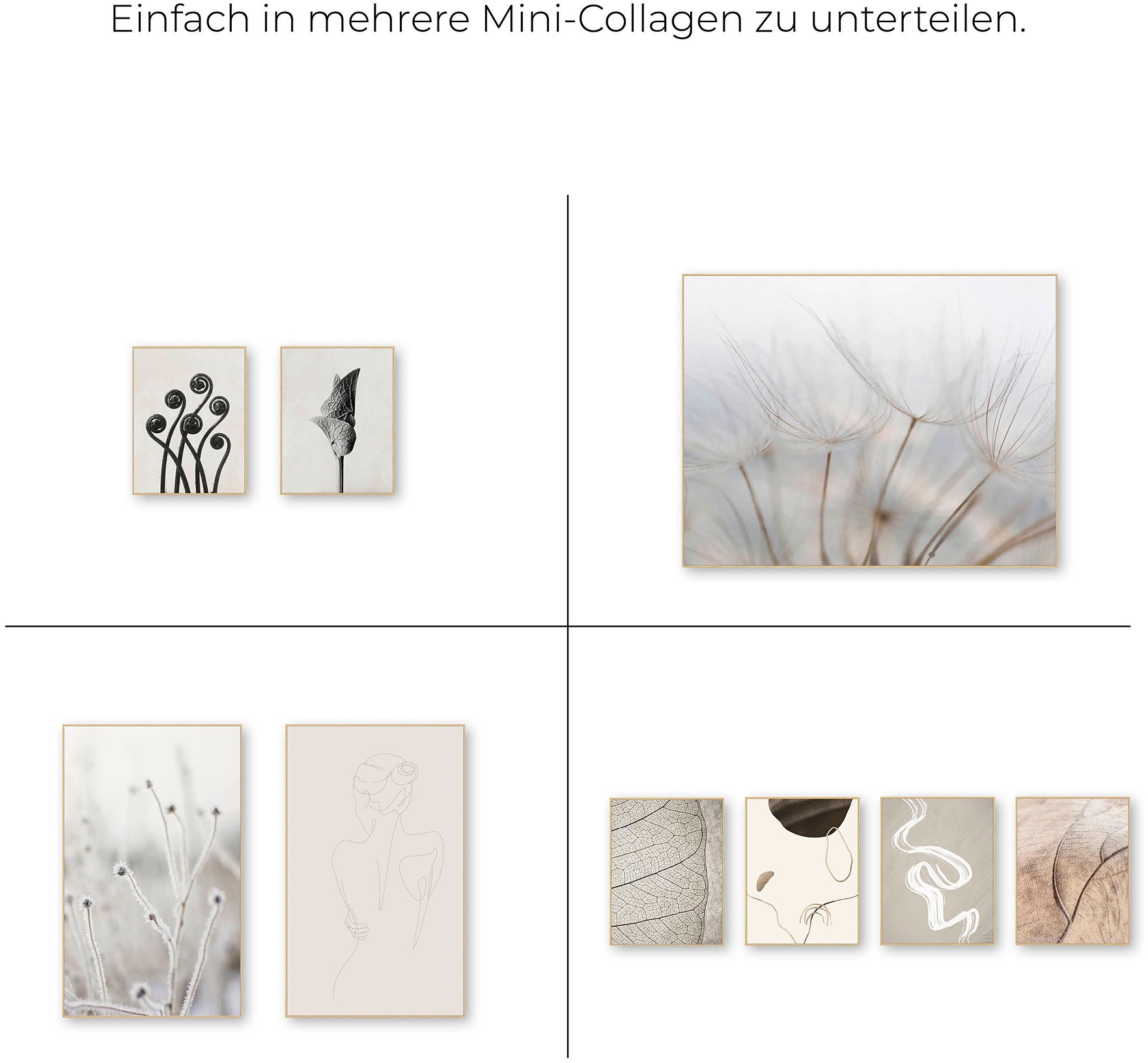 Image of RAPHAELLO Bild »Bilderset 9 tgl.«, (9 St.), Kunstdruck, Set, Collage bei Ackermann Versand Schweiz