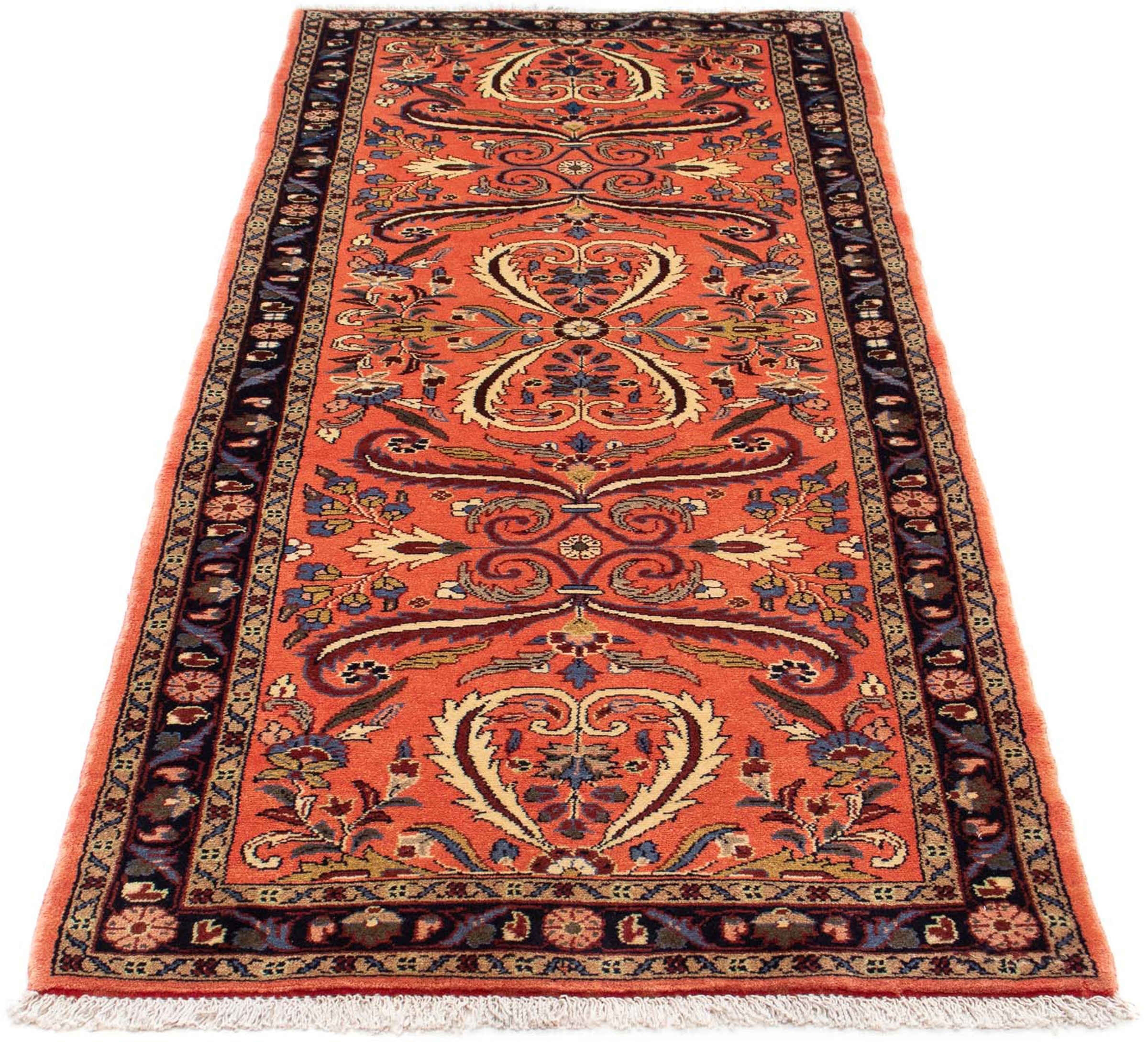 Image of morgenland Orientteppich »Perser - Nomadic - 220 x 83 cm - hellrot«, rechteckig, 10 mm Höhe, Wohnzimmer, Handgeknüpft, Einzelstück mit Zertifikat bei Ackermann Versand Schweiz