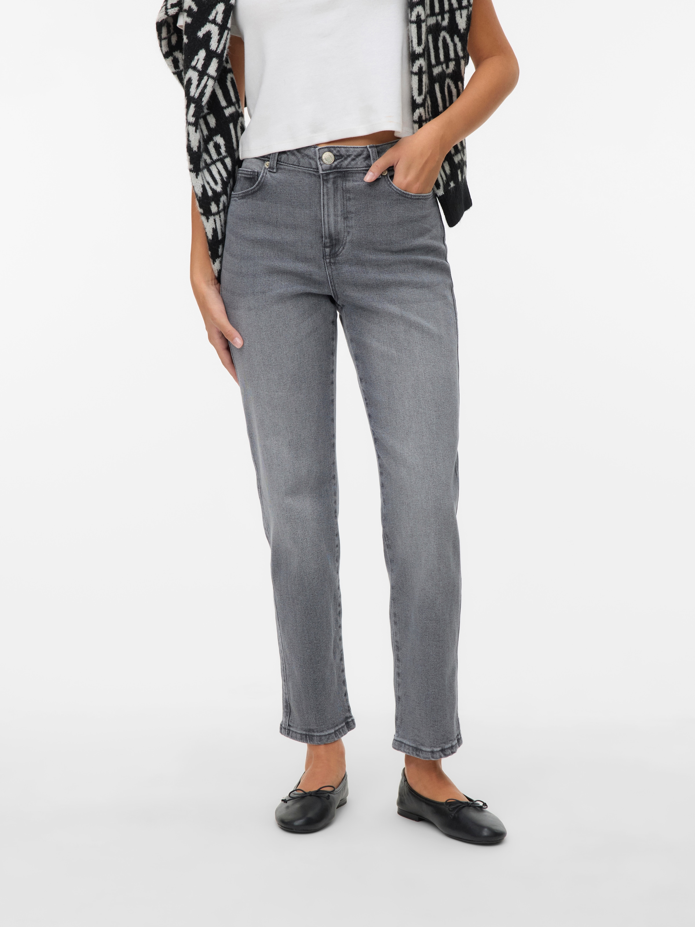 Image of Vero Moda Straight-Jeans "VMAMARA MR SLIM STRAIGHT ANK VI2112 NOOS"
