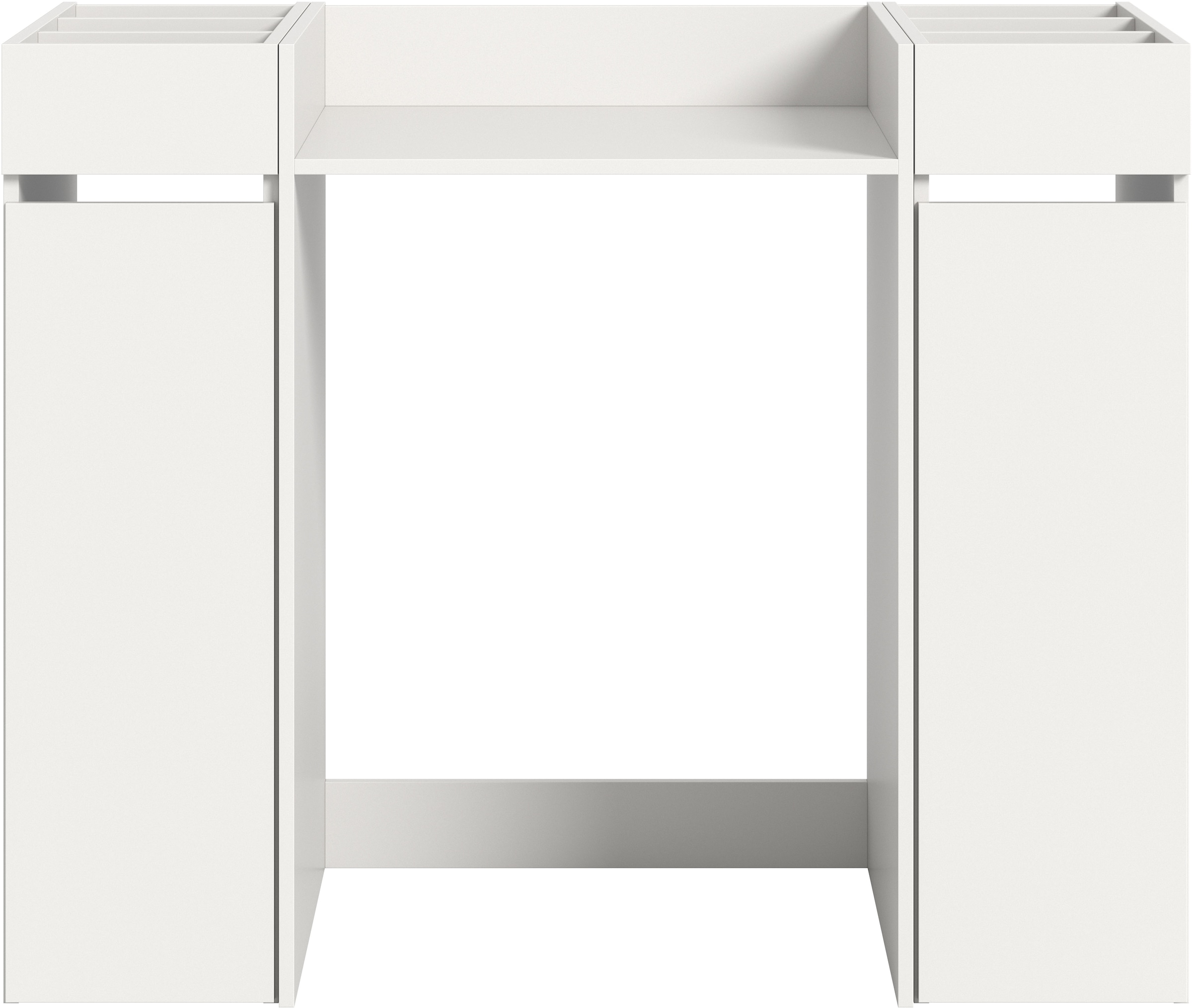 welltime Ensemble de meubles de salle de bain »FALAS, TOPSELLER!, 3-teilig, Hauswirtschaftsraum Set, Breite 124 cm« Set, bestehend aus: Waschmaschinenumbauschrank und 2x Standregal, 3 cuis tlg.