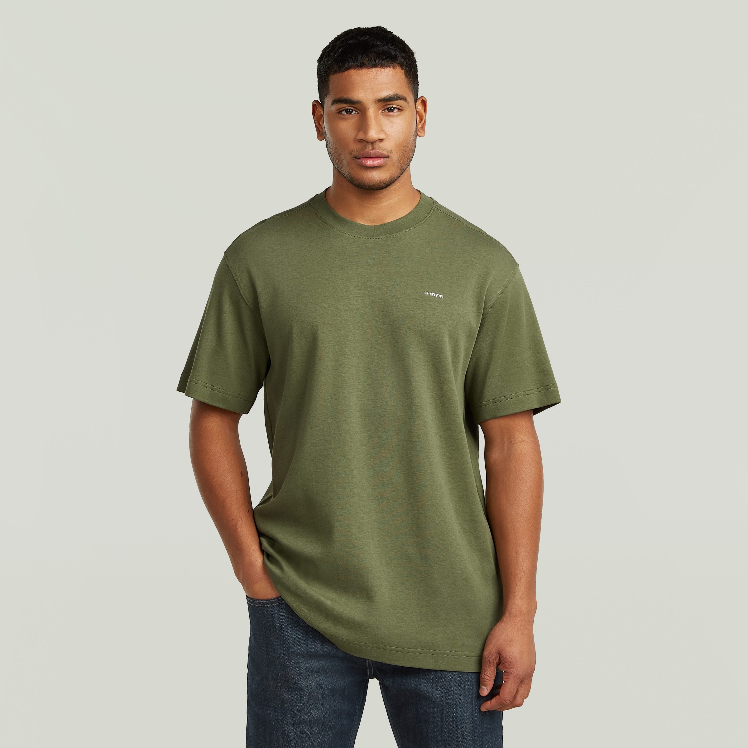 Image of G-STAR T-Shirt "True Regular" aus Baumwolle, Rundhals