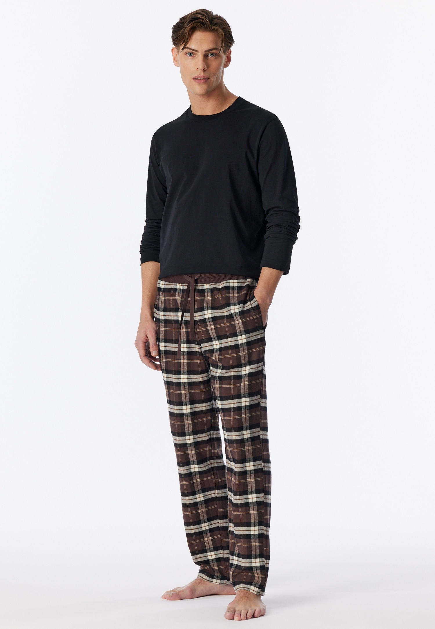 Image of Schiesser Pyjamahose "Mix + Relax" mit Bindekordel