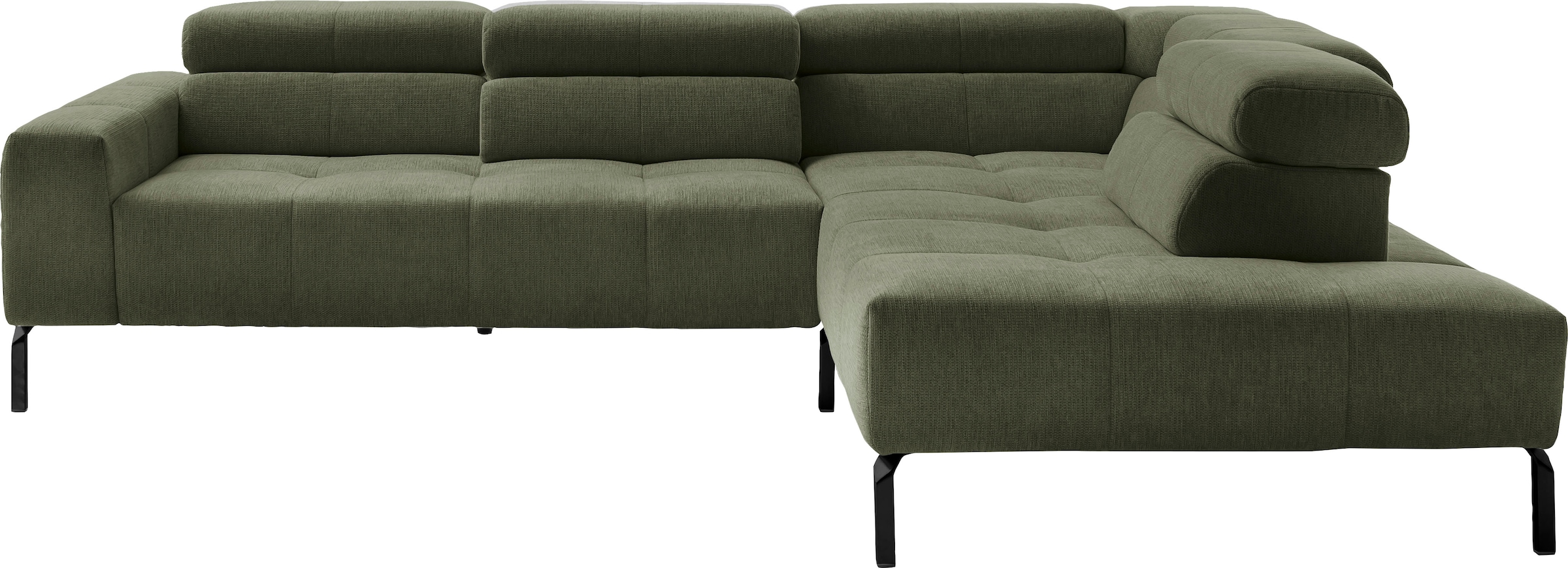 Image of Home affaire Ecksofa "Claya Move, L-Form, Kopf- & Rückenverstellung, Breite 282 cm" Moderne Steppung, weicher Polsteraufbau & saugroboterfreundliche Höhe
