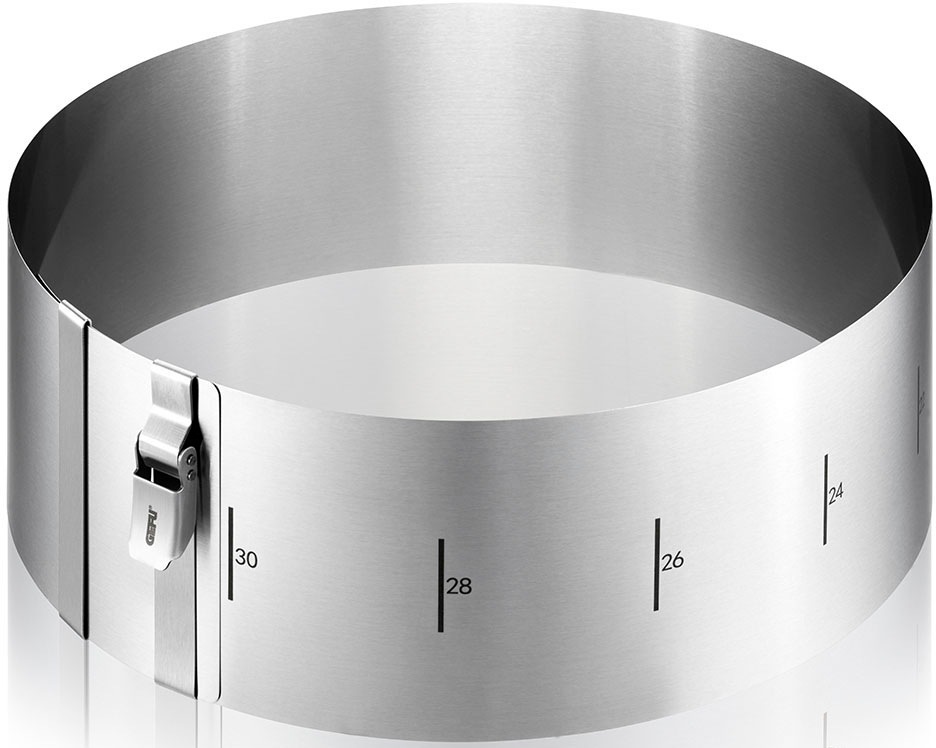 Image of GEFU Backrahmen "Tortenring TONDO CLIP, H 10 cm" Patentierter Sicherungsclip fixiert den Ring auf der gewünschten Grösse