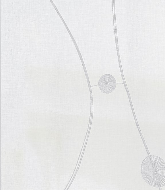 Kutti Vorhang »Nelly« Ösen 1 Stk. tlg. mit praktischen Ösen, halbtransparent, modern bestickt Kreise grau