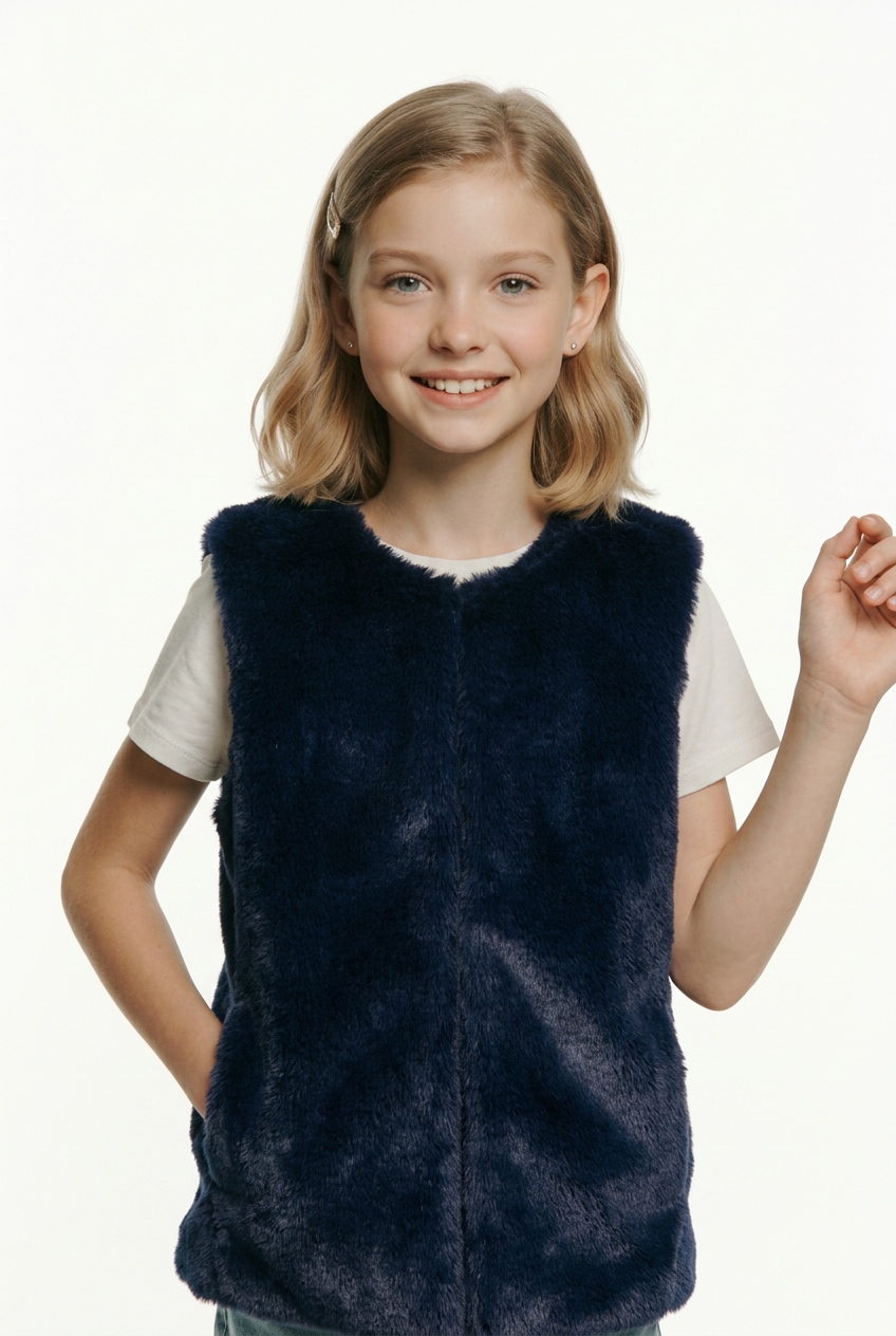 happy girls Gilet en peluche